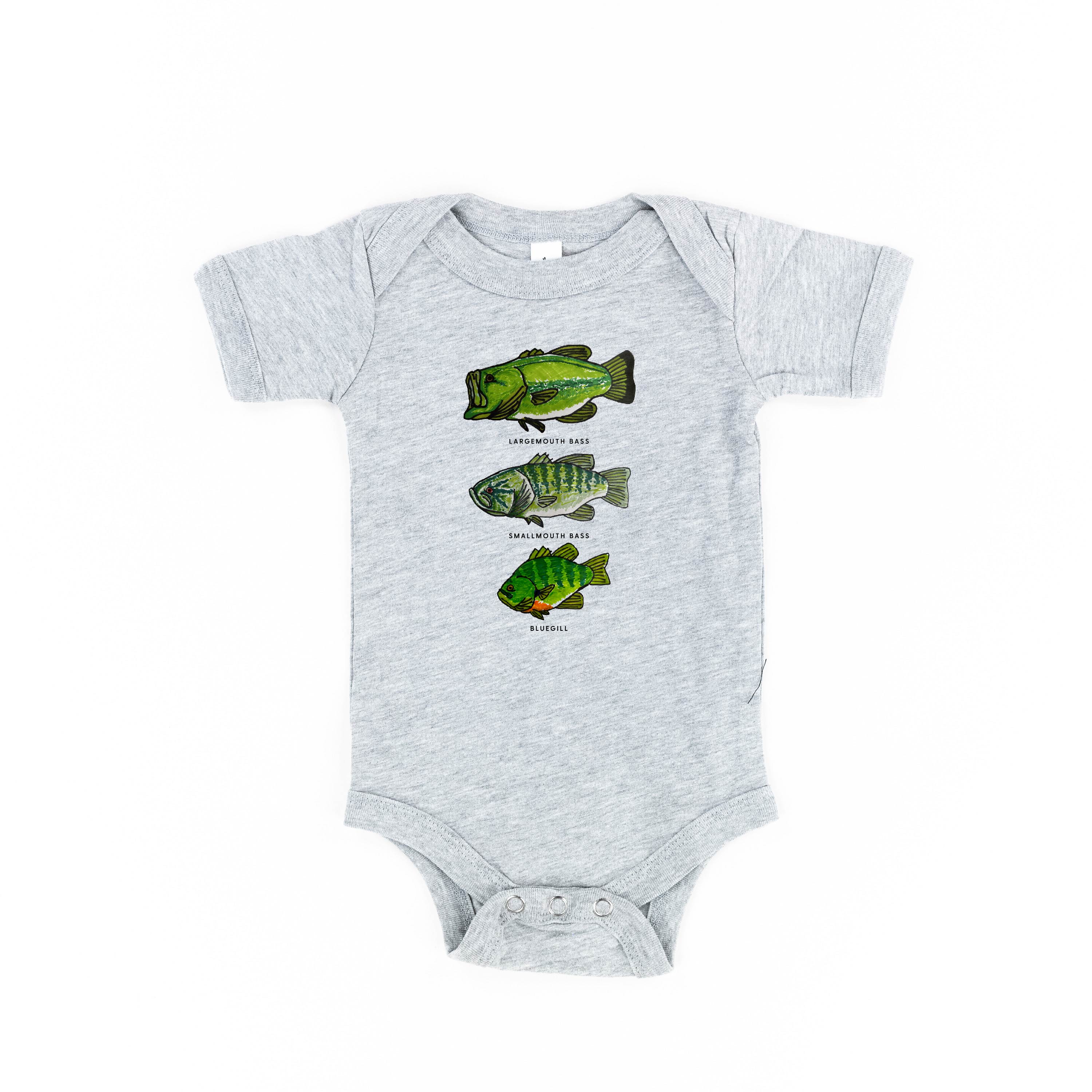 BASS & BLUEGILL CHART (HAND DRAWN) - Child Shirt Little Mama Shirt Shop