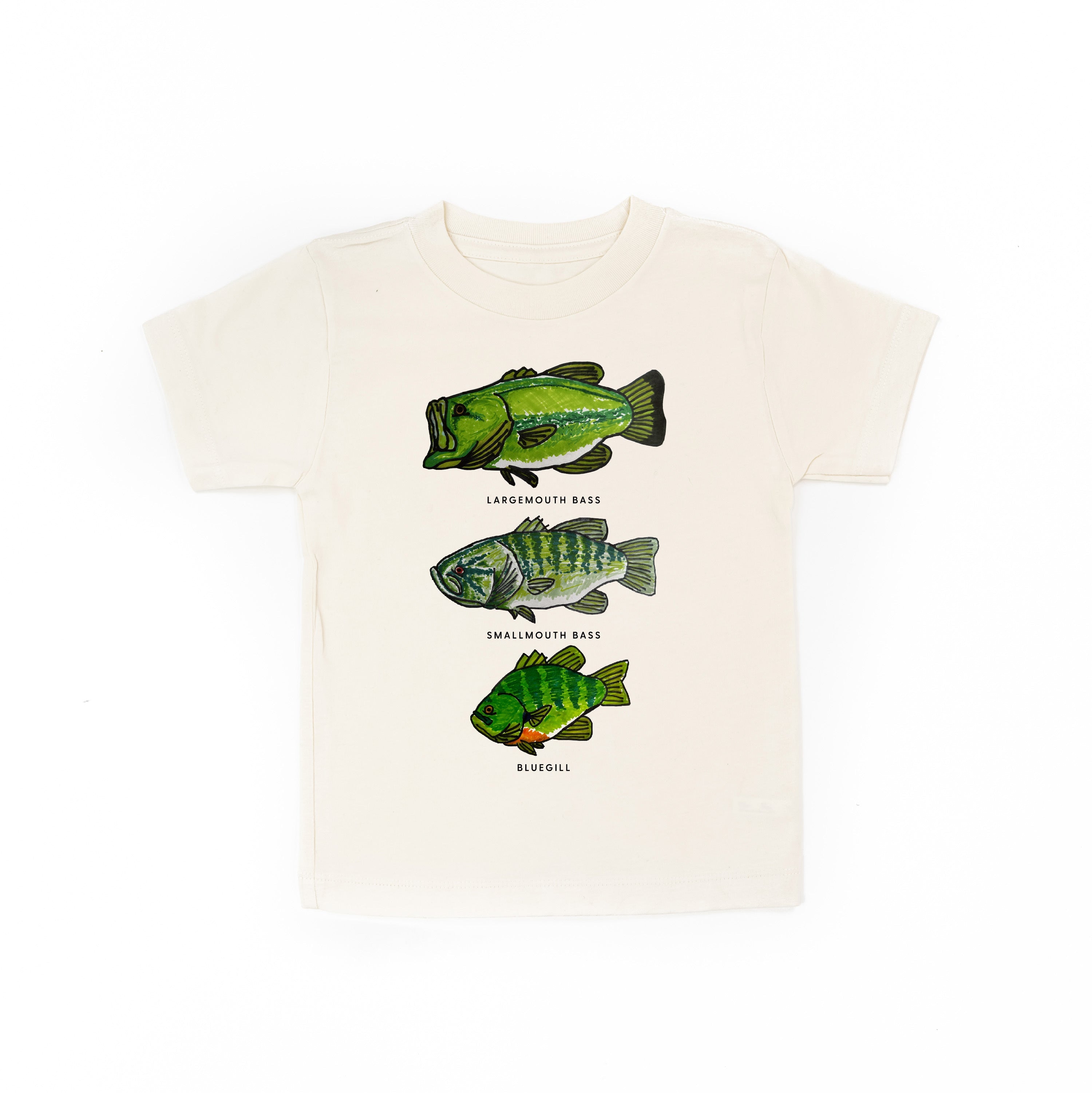 BASS & BLUEGILL CHART (HAND DRAWN) - Child Shirt Little Mama Shirt Shop