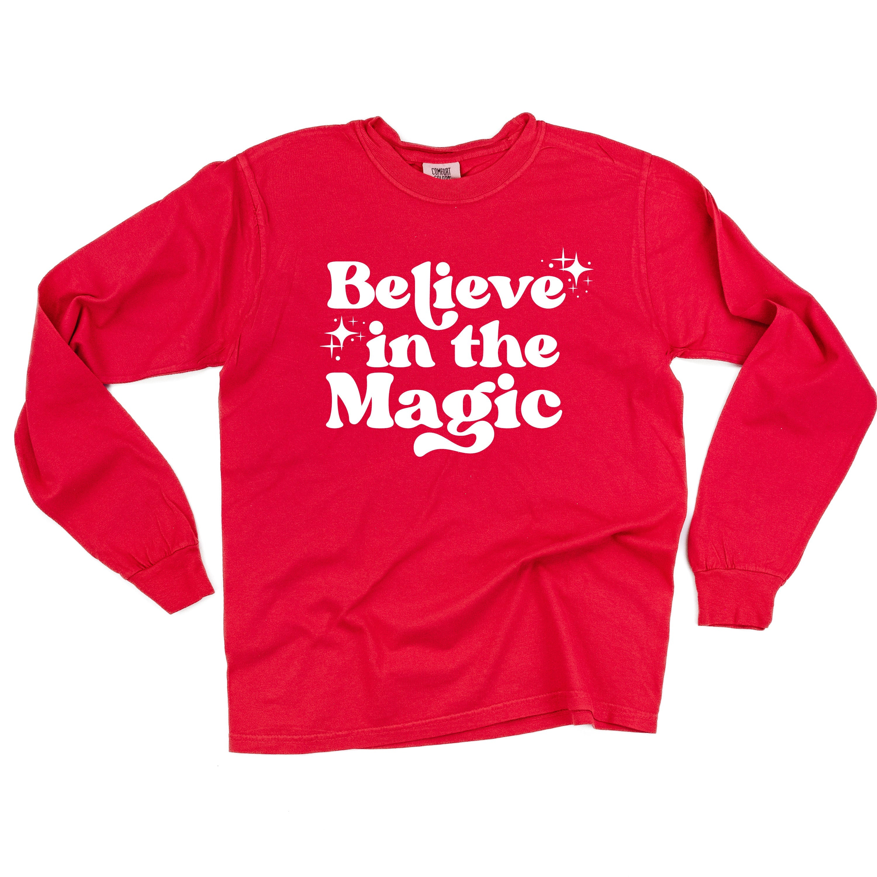 Believe In The Magic - LONG SLEEVE Comfort Colors Tee Little Mama Shirt Shop