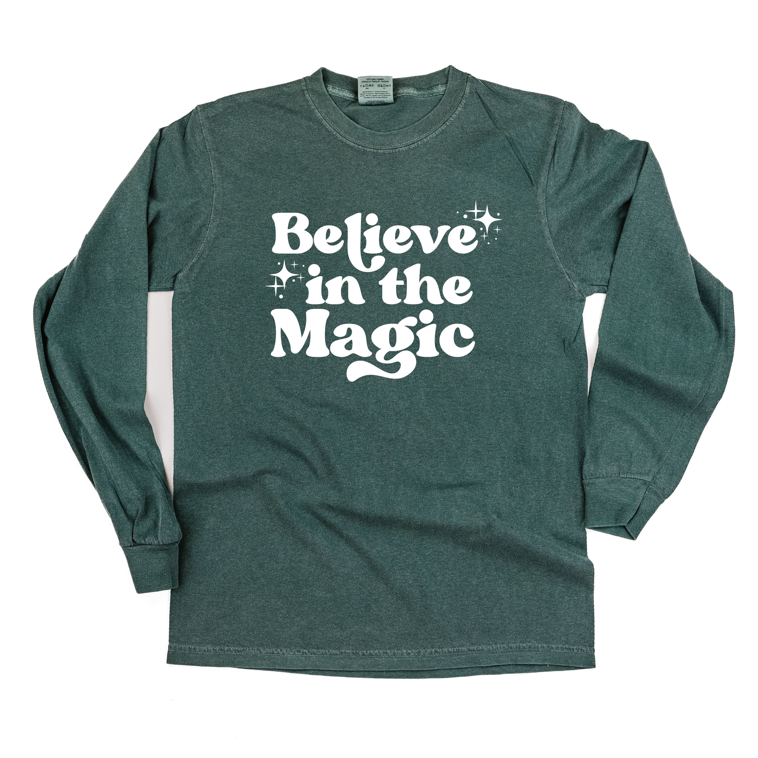 Believe In The Magic - LONG SLEEVE Comfort Colors Tee Little Mama Shirt Shop