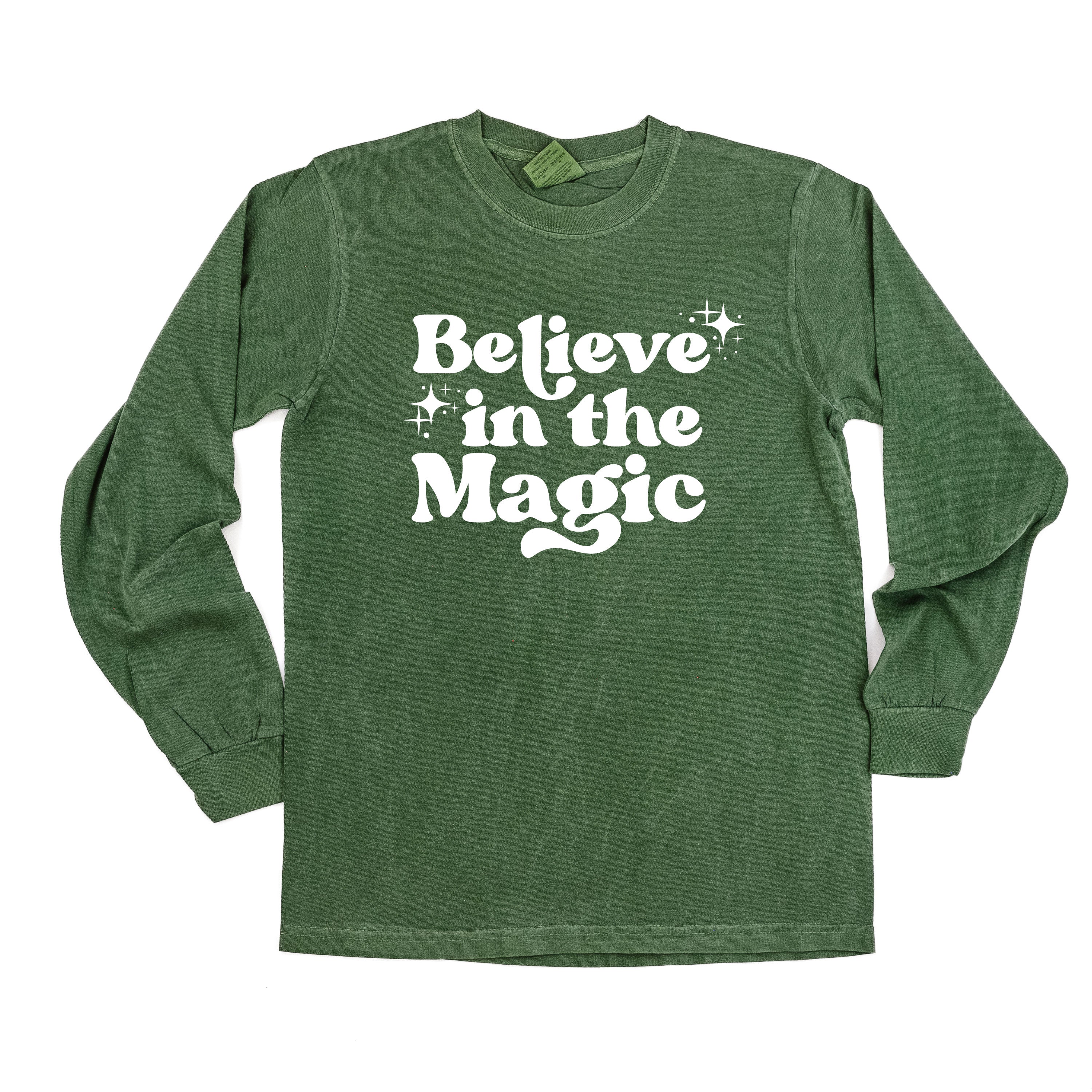 Believe In The Magic - LONG SLEEVE Comfort Colors Tee Little Mama Shirt Shop