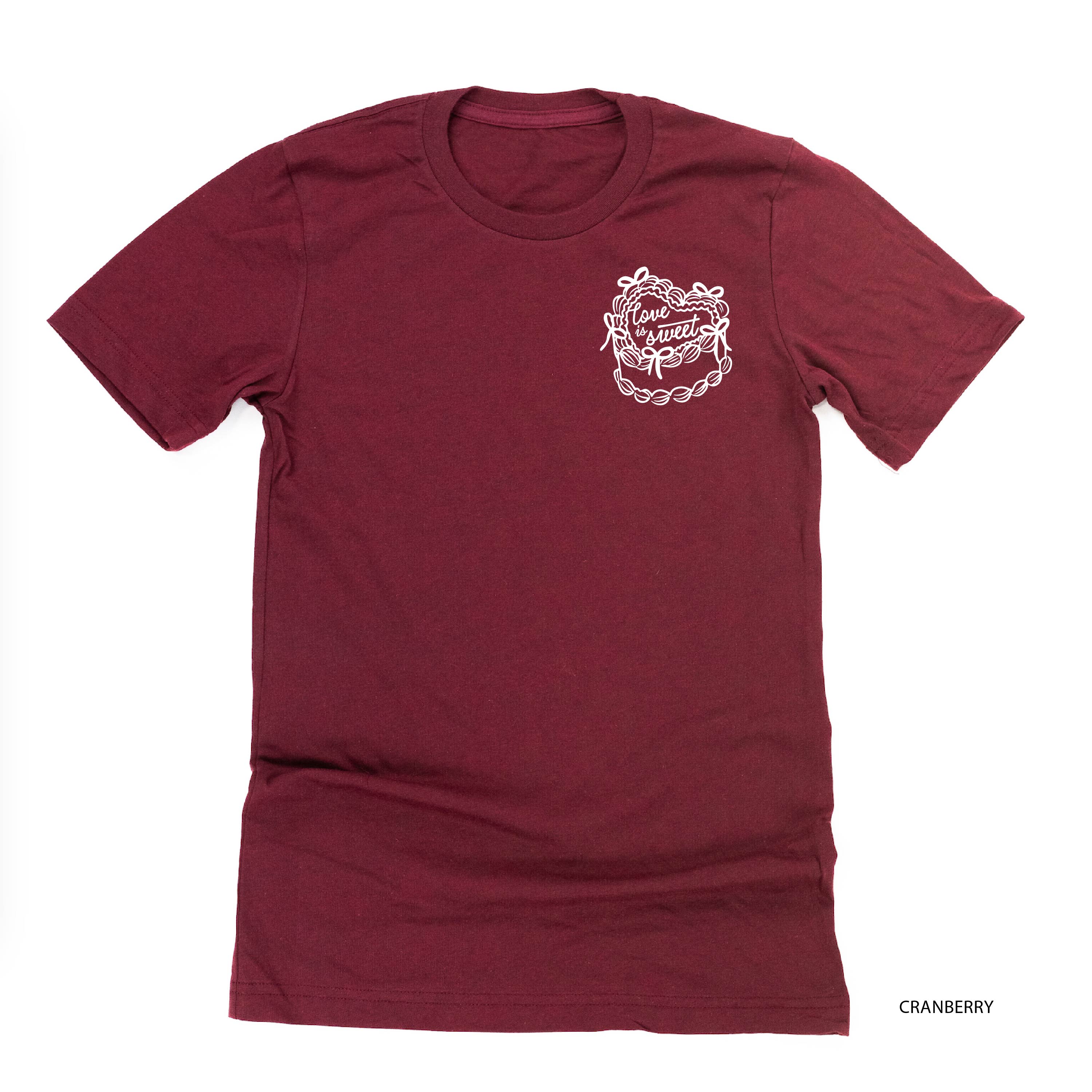 Love Is Sweet (pocket) - Unisex Tee Little Mama Shirt Shop