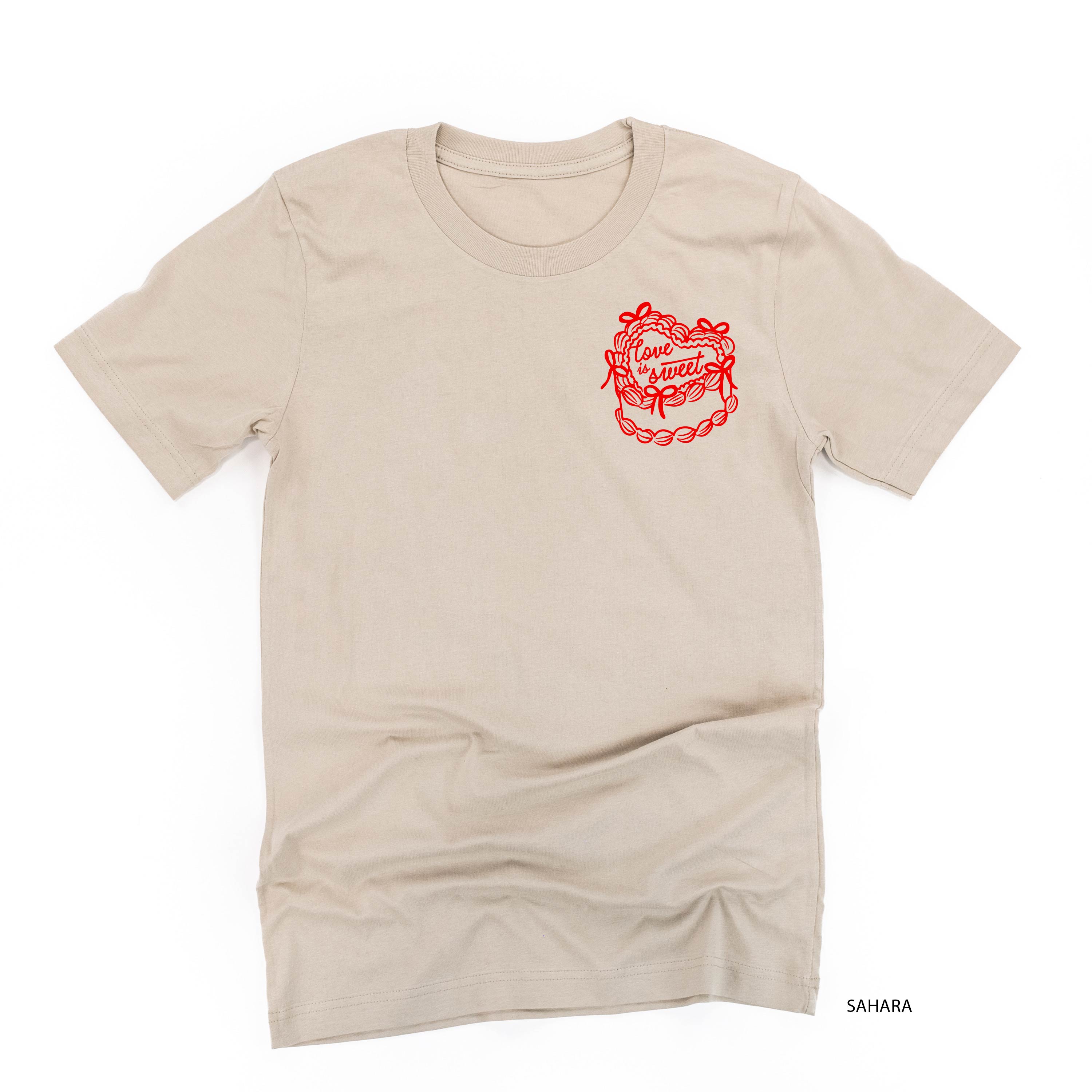 Love Is Sweet (pocket) - Unisex Tee Little Mama Shirt Shop