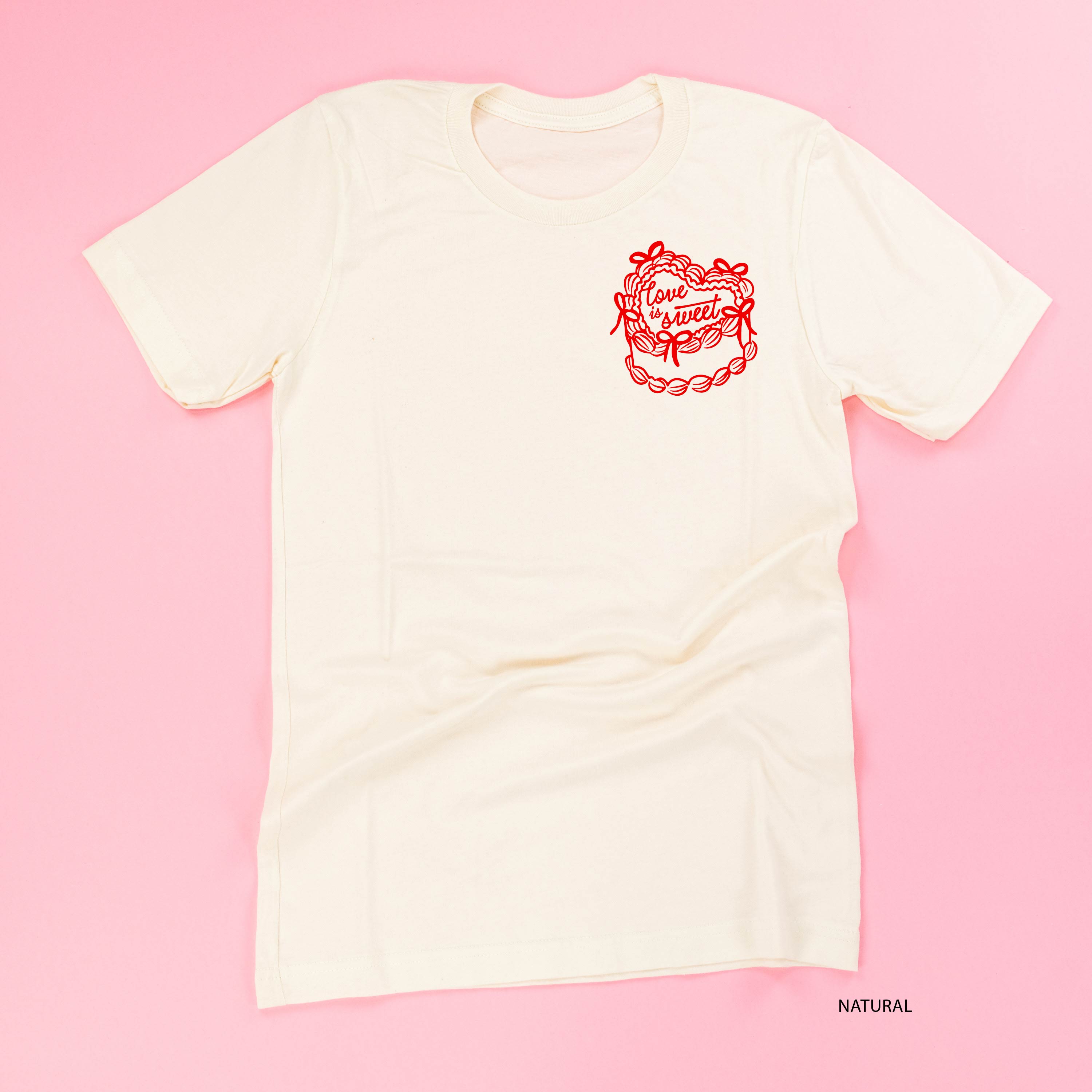 Love Is Sweet (pocket) - Unisex Tee Little Mama Shirt Shop