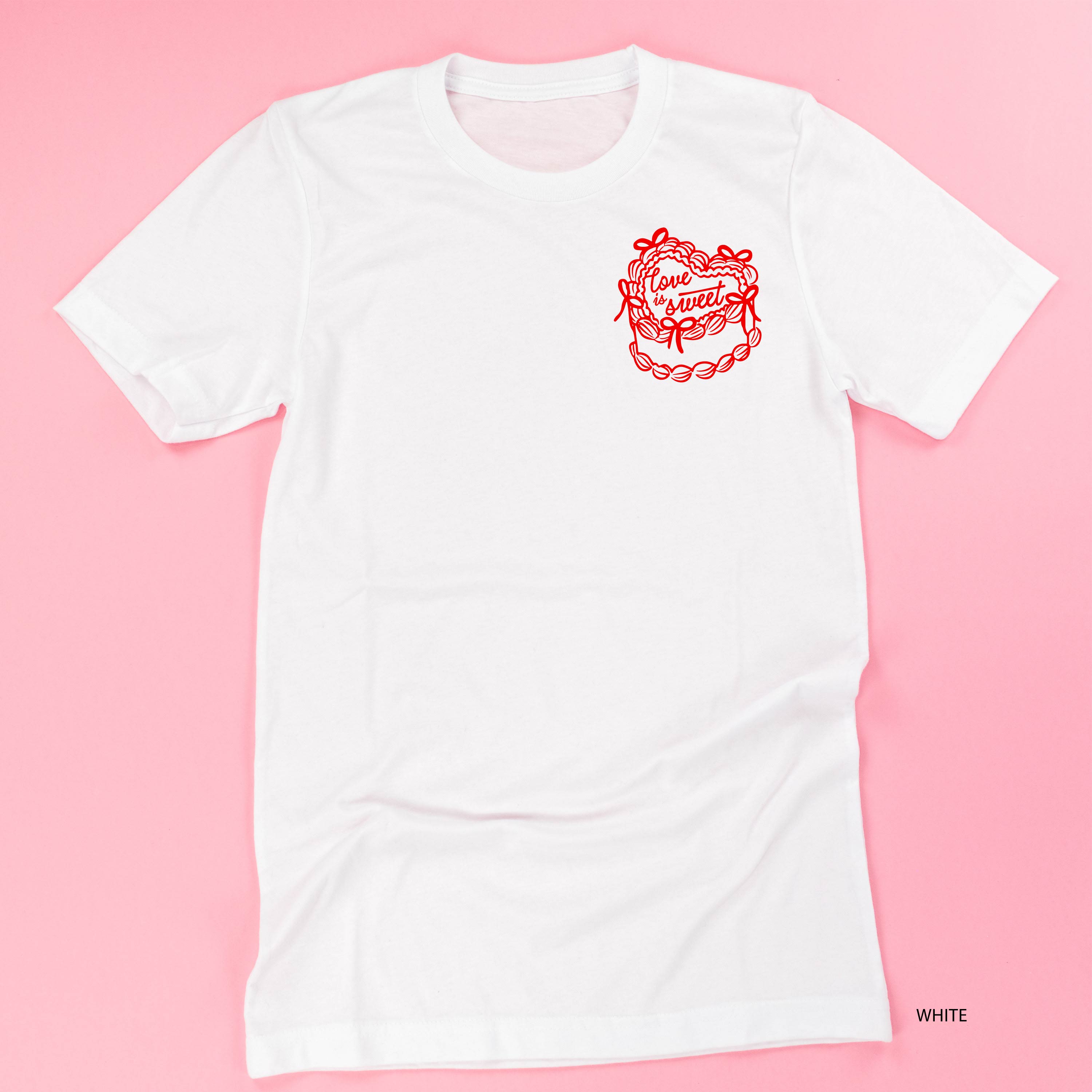 Love Is Sweet (pocket) - Unisex Tee Little Mama Shirt Shop