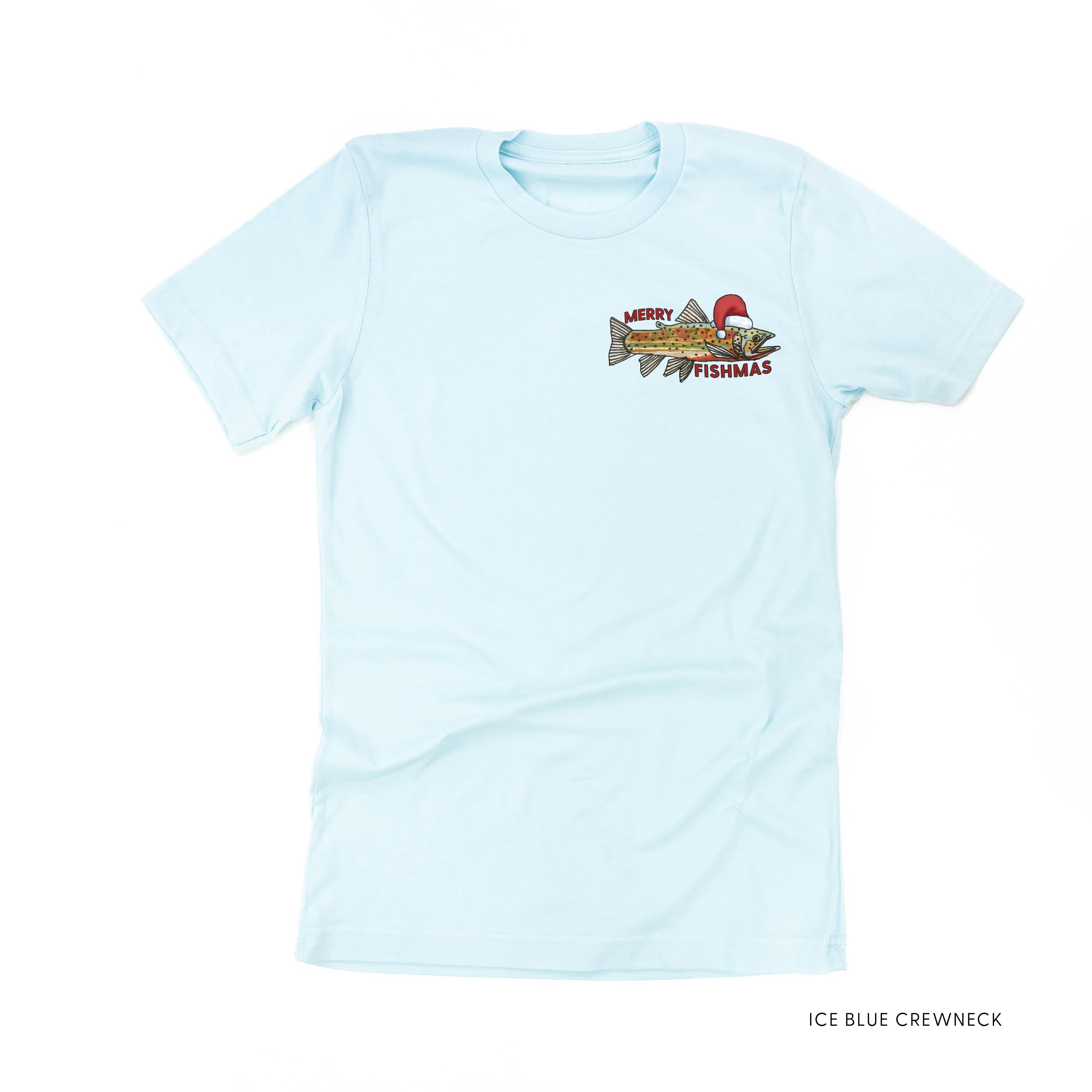 Merry Fishmas (pocket) - Unisex Tee Little Mama Shirt Shop