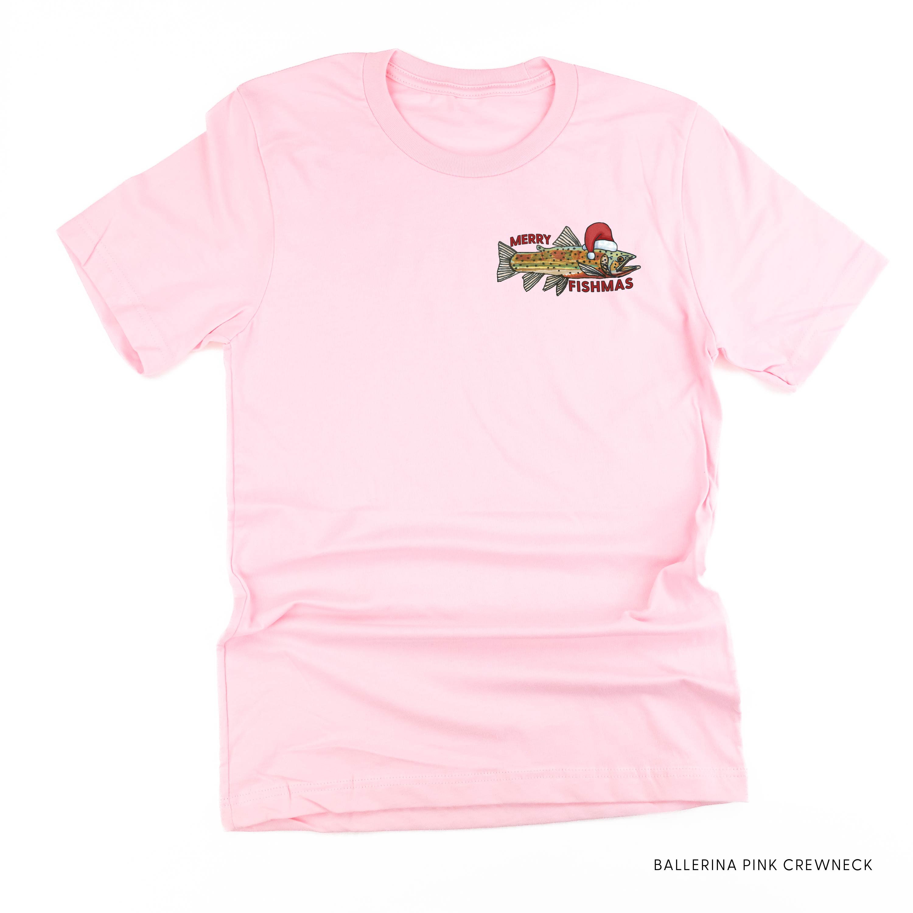Merry Fishmas (pocket) - Unisex Tee Little Mama Shirt Shop