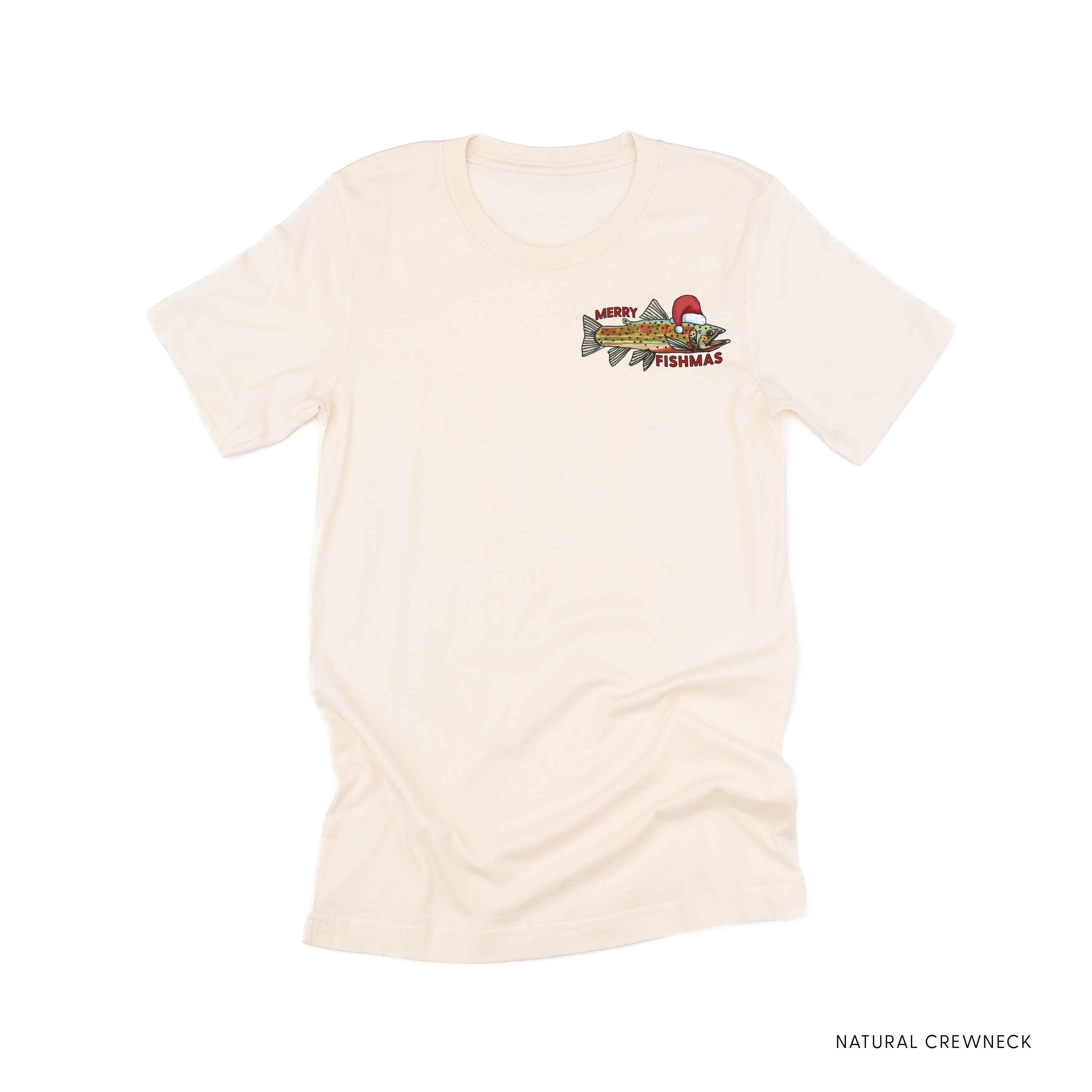 Merry Fishmas (pocket) - Unisex Tee Little Mama Shirt Shop
