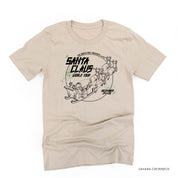 Santa Claus World Tour (f&b) - Unisex Tee Little Mama Shirt Shop