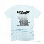 Santa Claus World Tour (f&b) - Unisex Tee Little Mama Shirt Shop