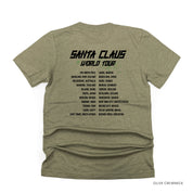 Santa Claus World Tour (f&b) - Unisex Tee Little Mama Shirt Shop