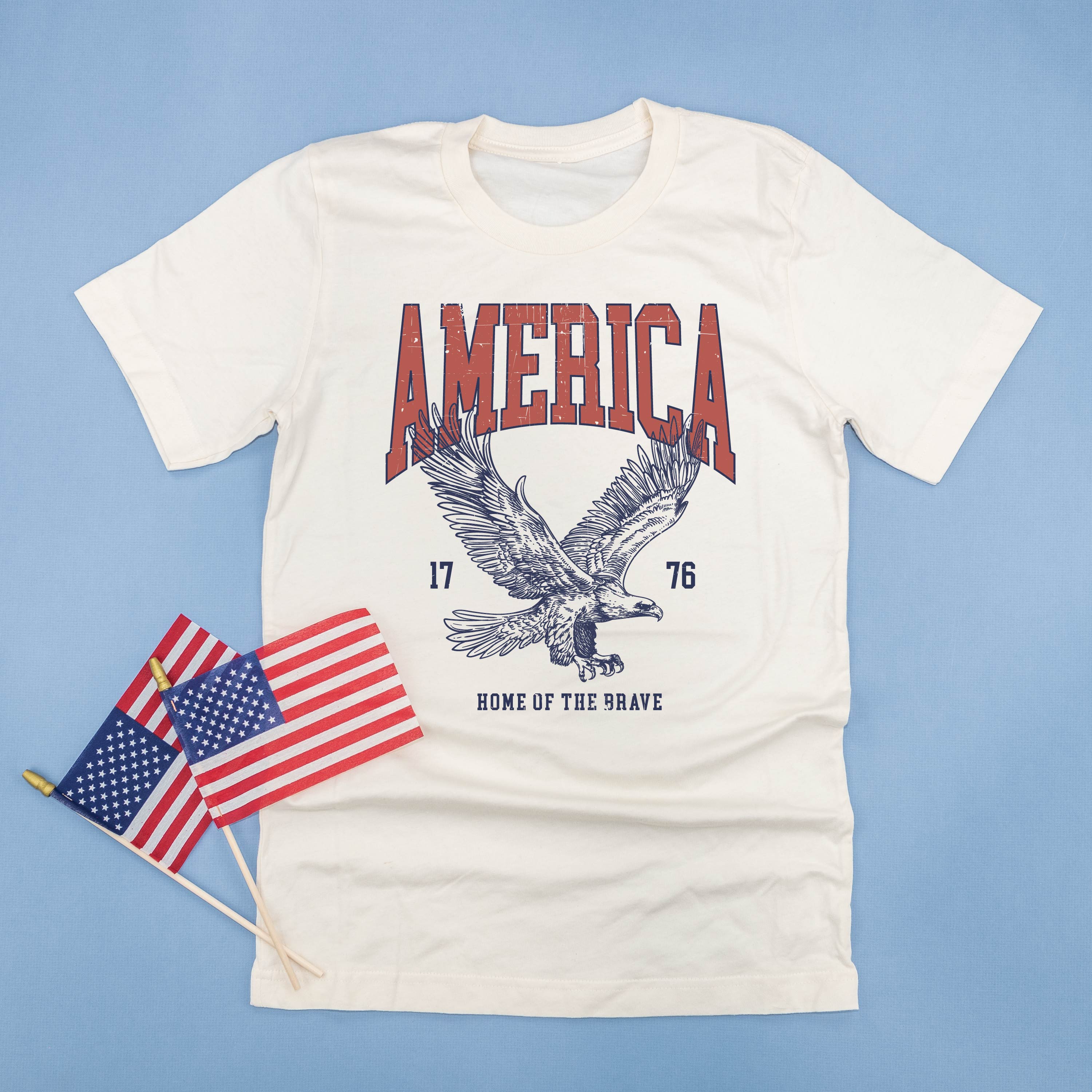America - Home of the Brave - Unisex Tee Little Mama Shirt Shop