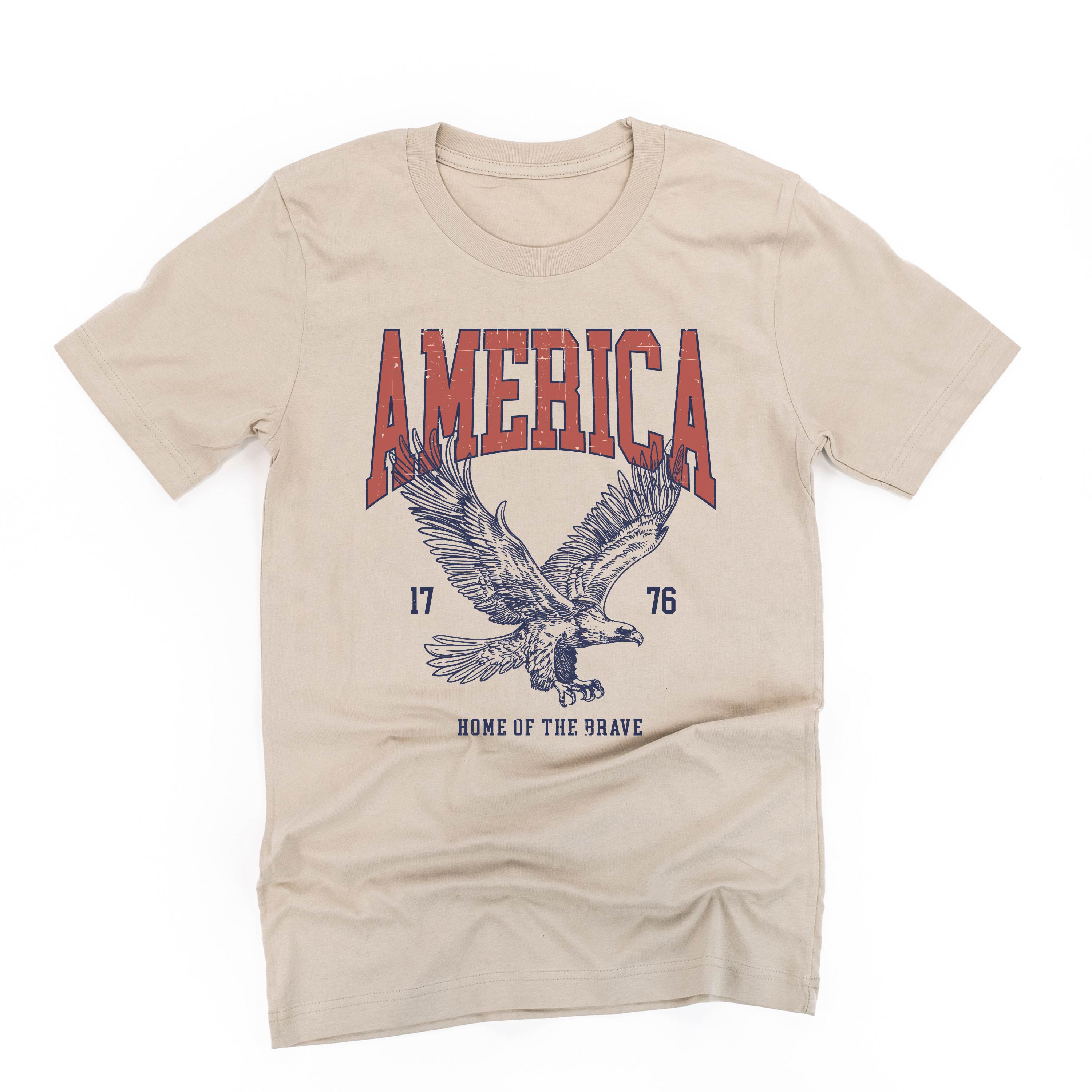 America - Home of the Brave - Unisex Tee Little Mama Shirt Shop