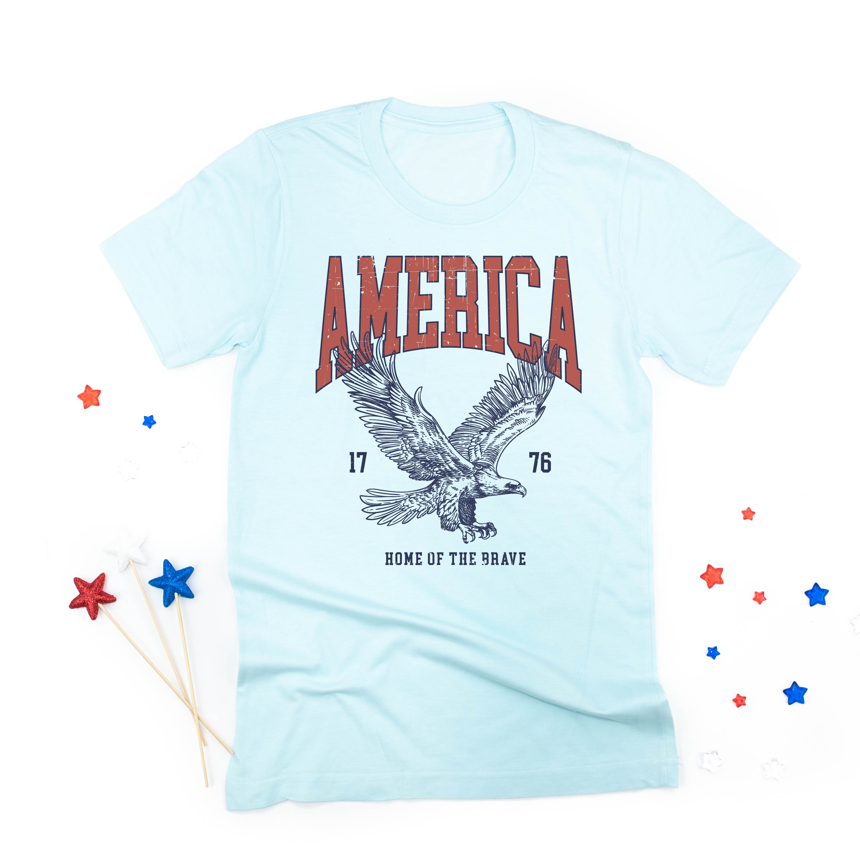 America - Home of the Brave - Unisex Tee Little Mama Shirt Shop