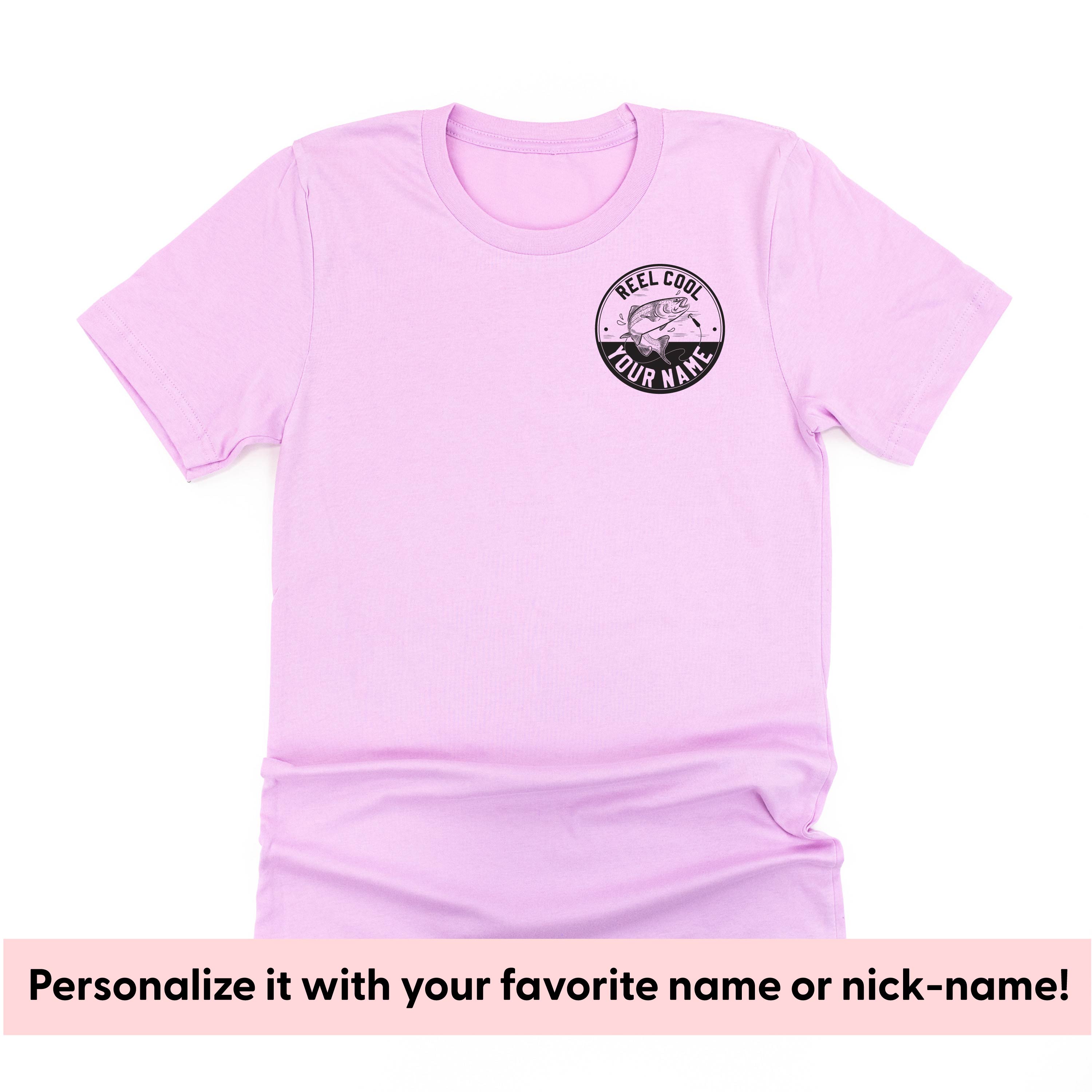 Reel Cool (CUSTOM NAME) pocket size - Personalize it! - Unisex Tee Little Mama Shirt Shop
