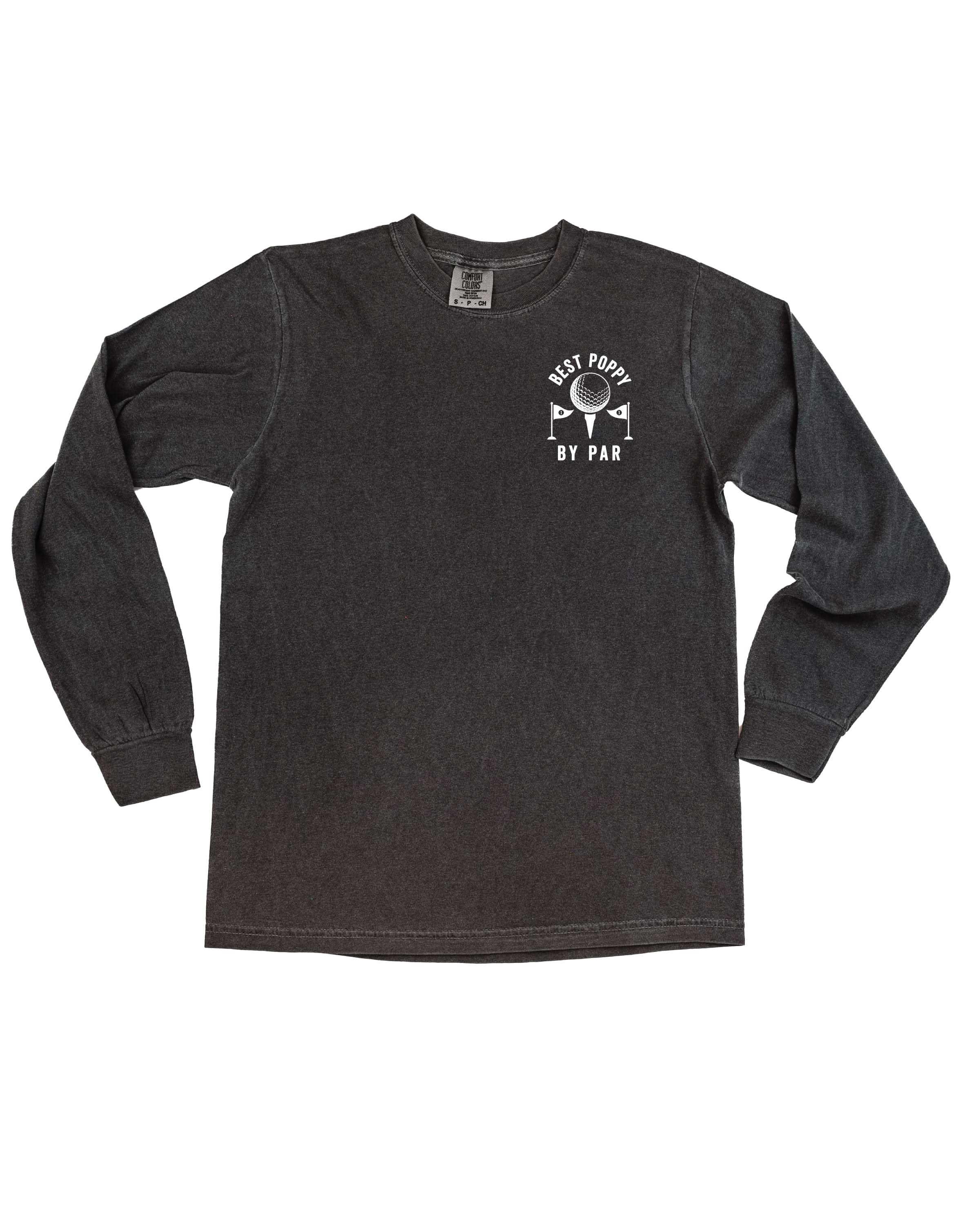 "Best _____ By Par" (pocket) - (Choose Your Name) - Long Sleeve Comfort Colors Tee Little Mama Shirt Shop