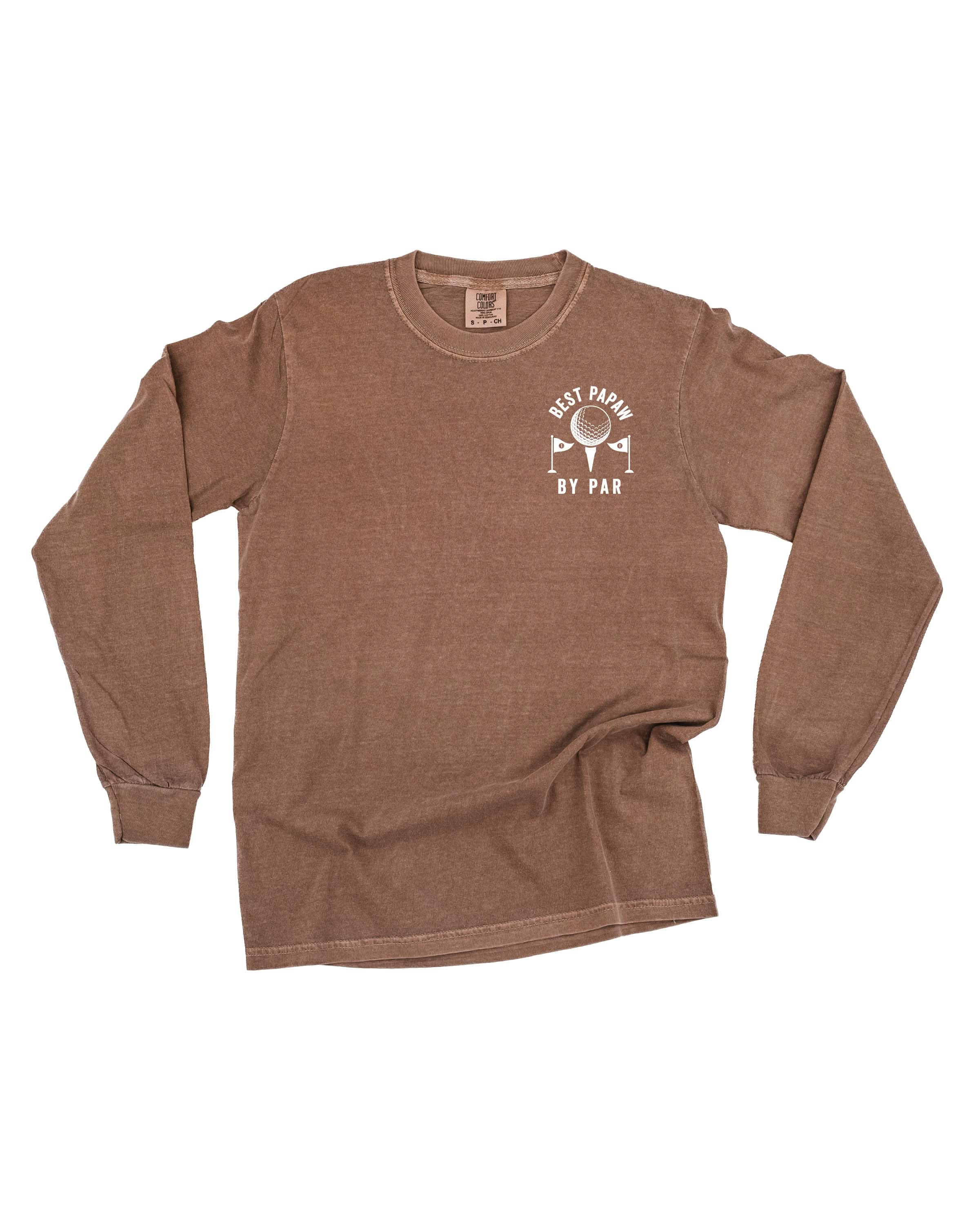 "Best _____ By Par" (pocket) - (Choose Your Name) - Long Sleeve Comfort Colors Tee Little Mama Shirt Shop