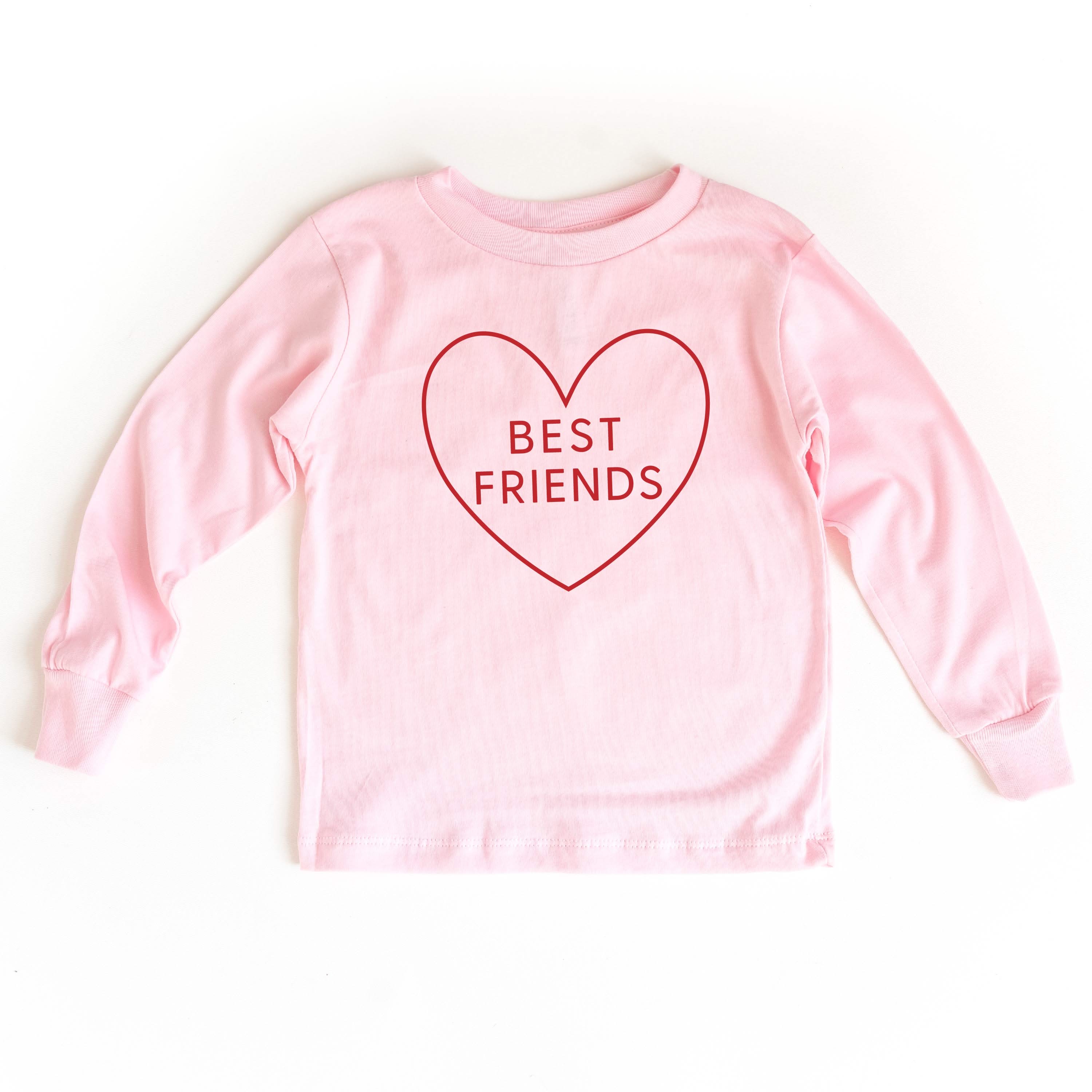 Best Friends (Heart Around) - Child LONG SLEEVE Tee Little Mama Shirt Shop