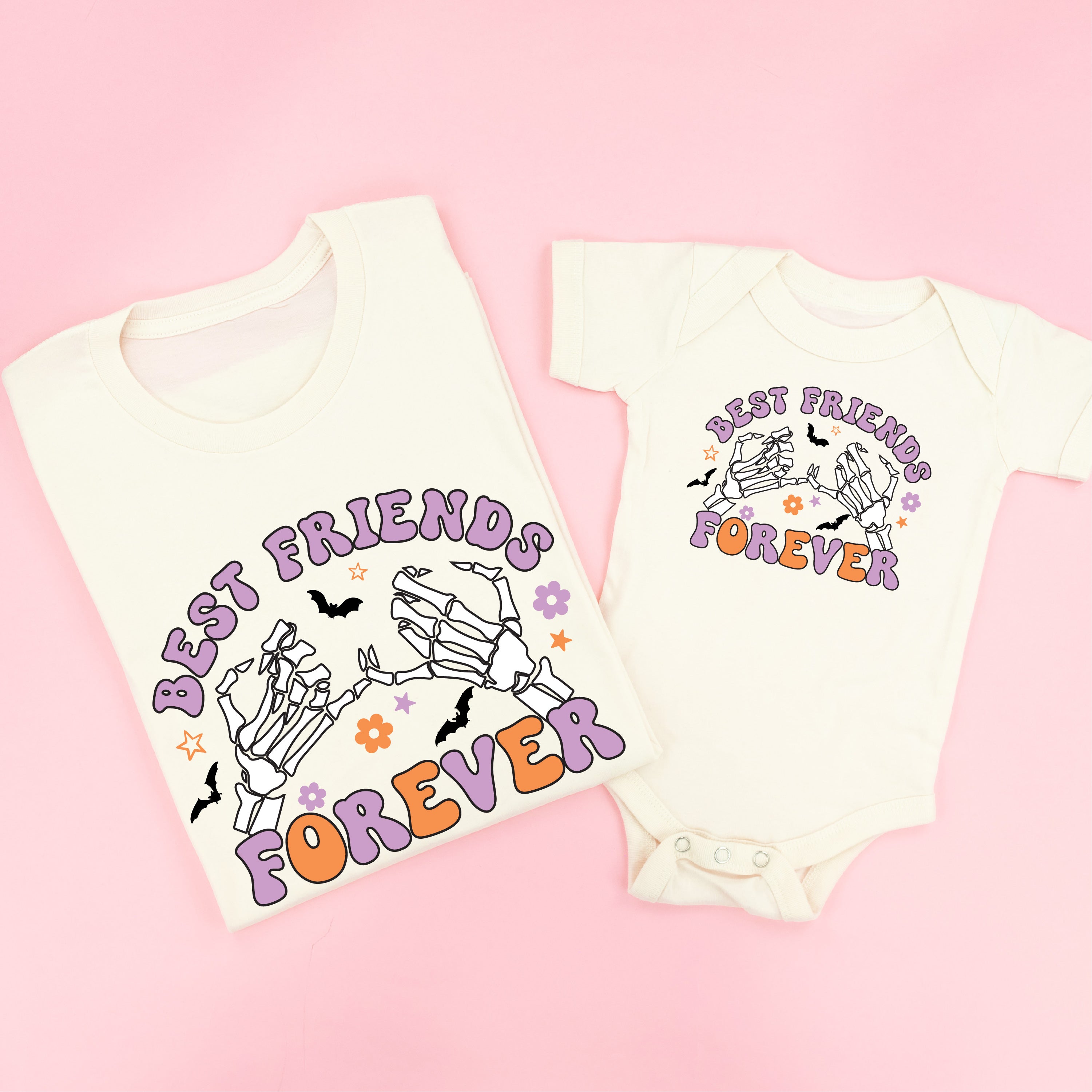 Best Friends Forever - Halloween - Set of 2 Matching Tees Little Mama Shirt Shop