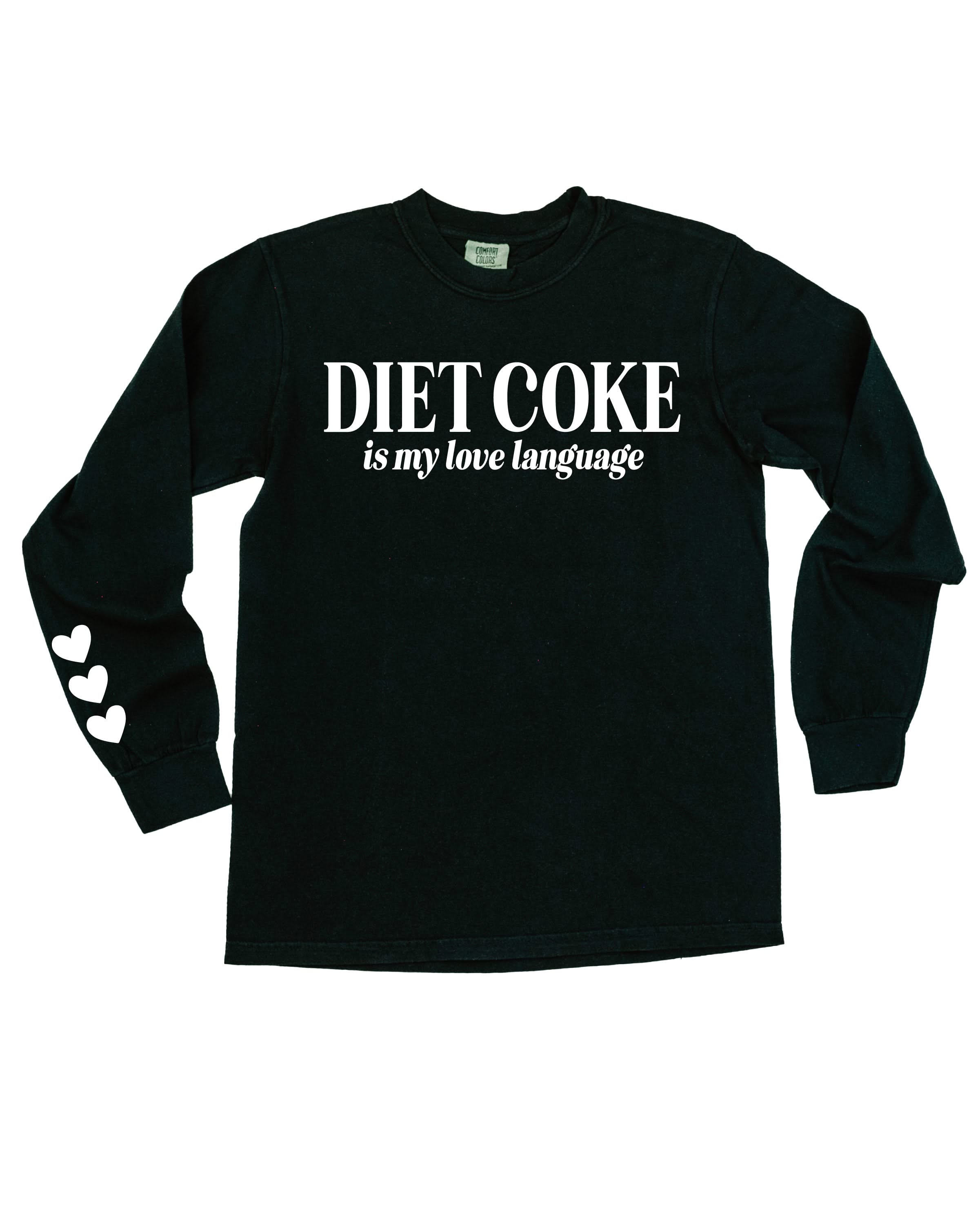 "_____" Is My Love Language (Choose Your Beverage) - Long Sleeve Comfort Colors Tee Little Mama Shirt Shop