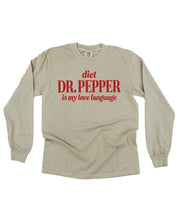 "_____" Is My Love Language (Choose Your Beverage) - Long Sleeve Comfort Colors Tee Little Mama Shirt Shop