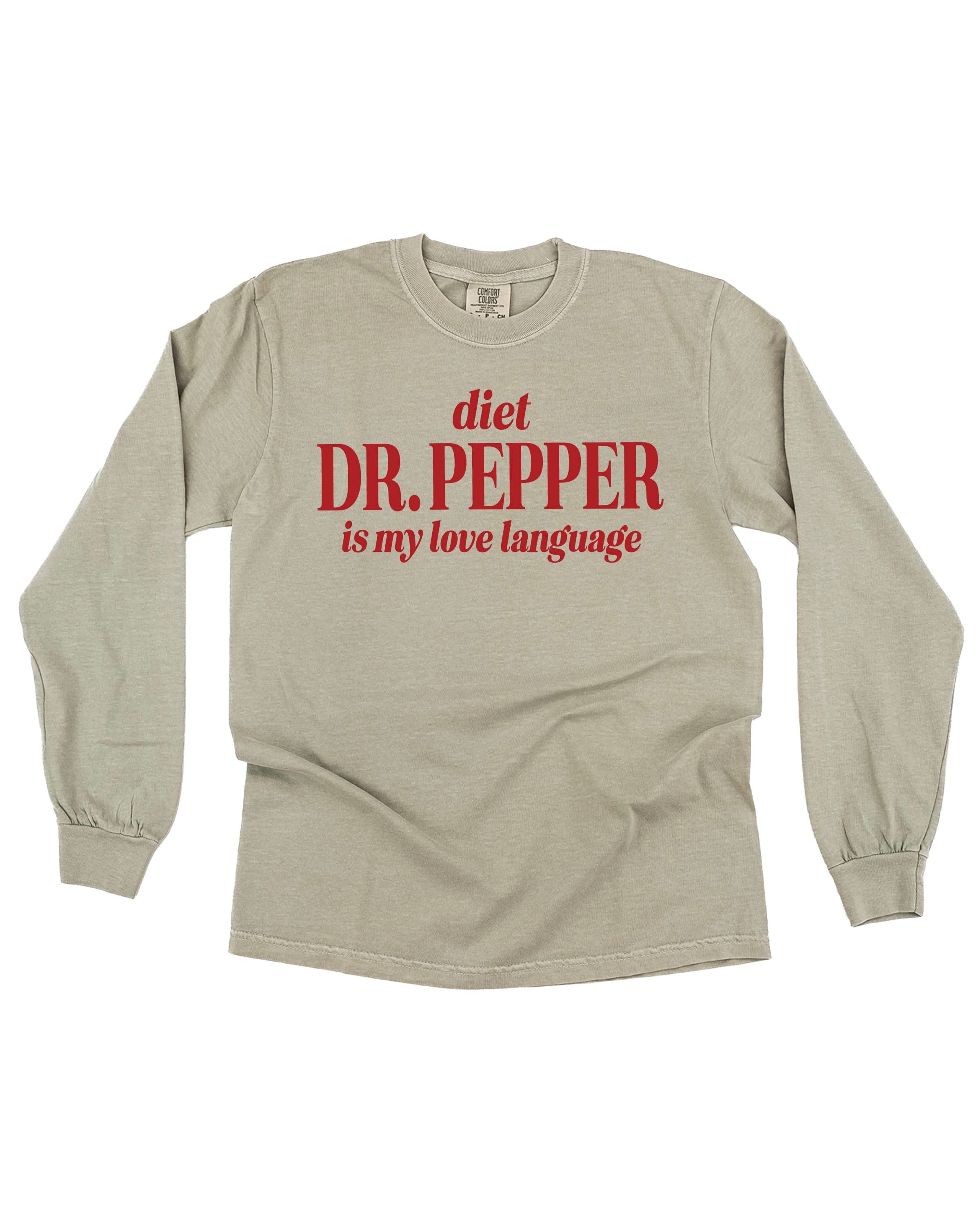 "_____" Is My Love Language (Choose Your Beverage) - Long Sleeve Comfort Colors Tee Little Mama Shirt Shop