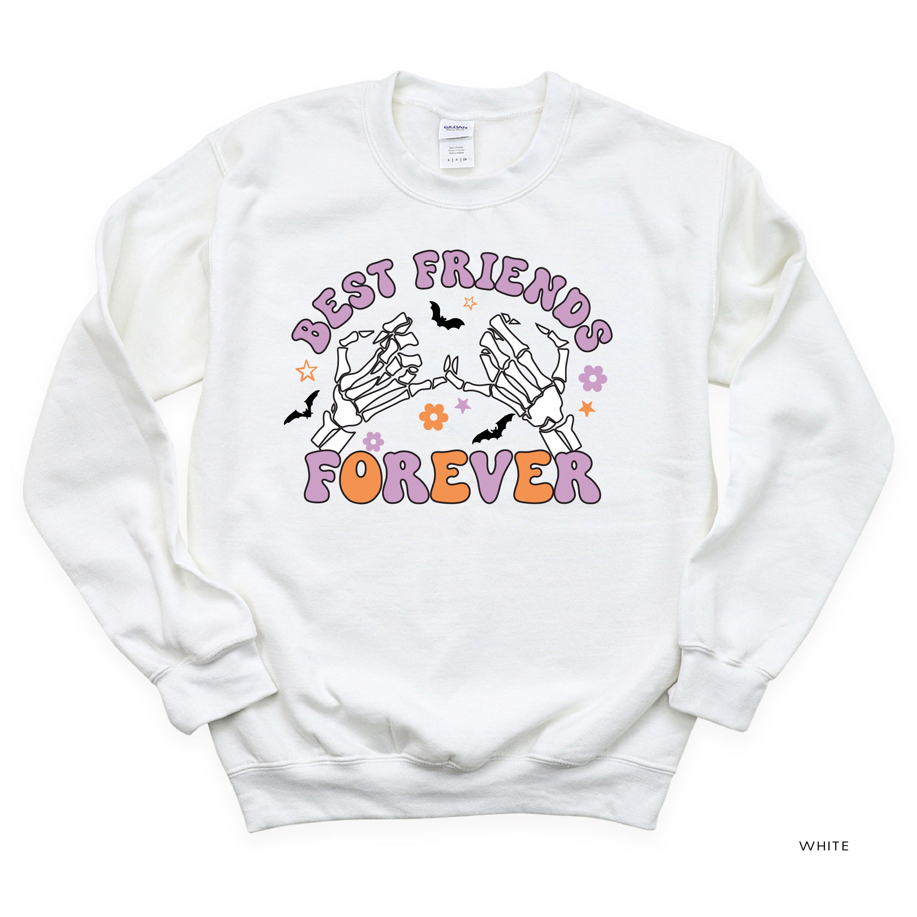 Best Friends Forever - Halloween - Basic Fleece Crewneck Little Mama Shirt Shop LLC
