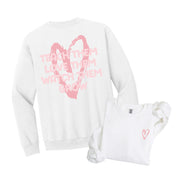 Big Heart - Teach Them Love Them Watch Them Grow (pf&b) - White BASIC Fleece Little Mama Shirt Shop LLC
