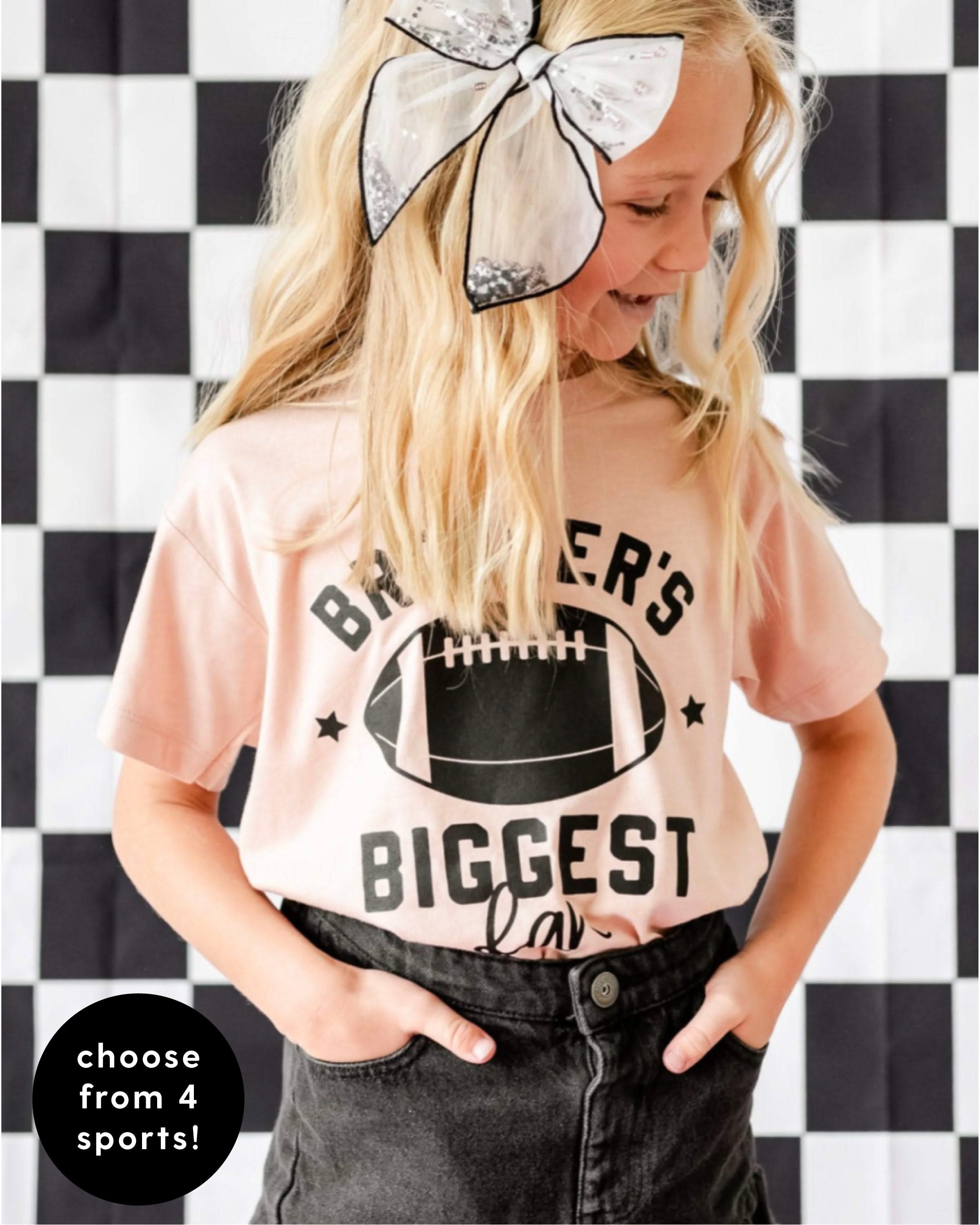 Brother's Biggest Fan - (Choose your Sport) - Child Tee Little Mama Shirt Shop