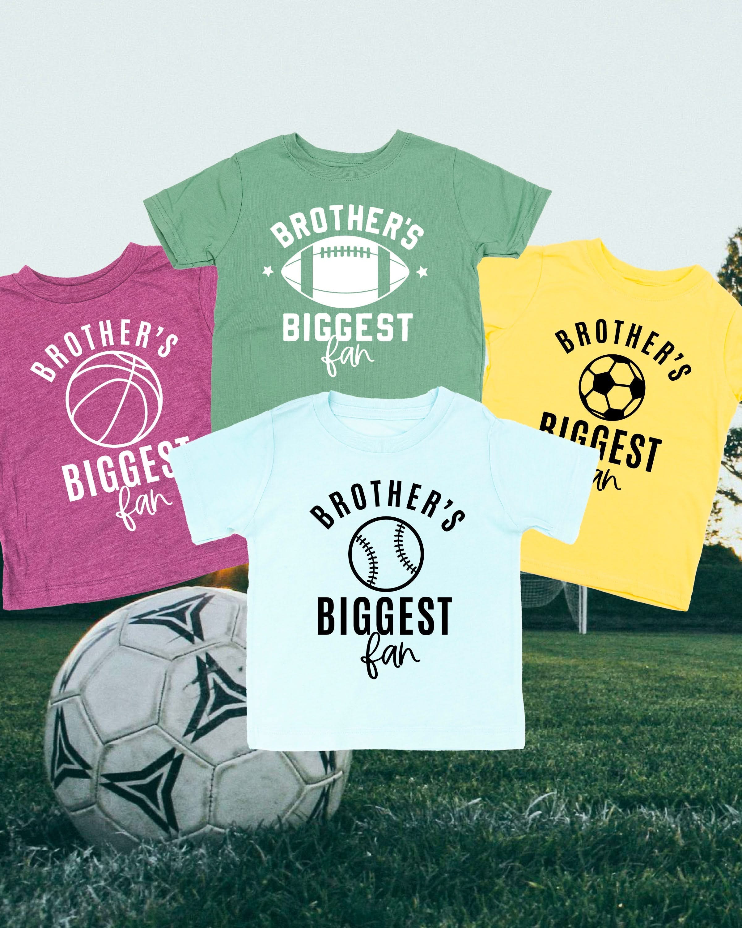 Brother's Biggest Fan - (Choose your Sport) - Child Tee Little Mama Shirt Shop