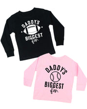 Daddy's Biggest Fan - (Choose your Sport) - Child Long Sleeve Tee Little Mama Shirt Shop