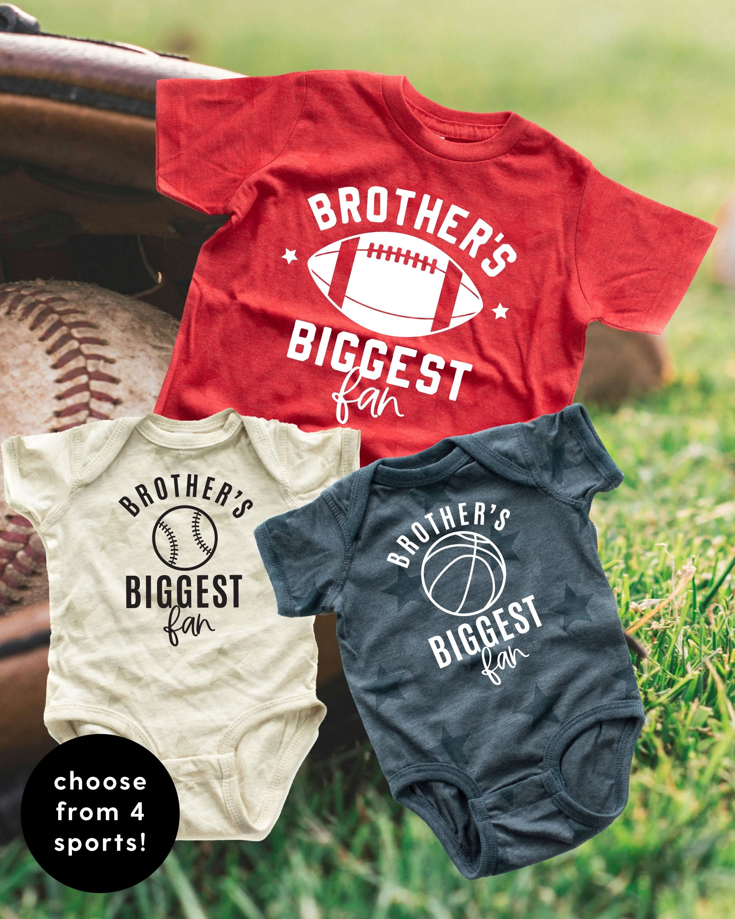 Brother's Biggest Fan - (Choose Your Sport) - Child STAR Tee Little Mama Shirt Shop