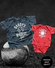 Daddy's Biggest Fan - (Choose Your Sport) - Child STAR Tee Little Mama Shirt Shop