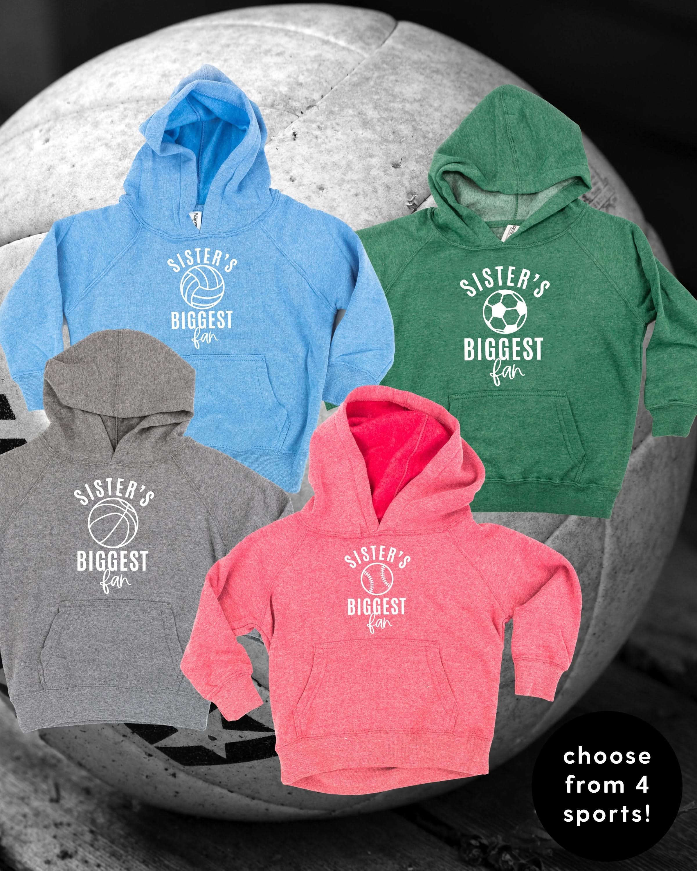 Sister's Biggest Fan - (Choose your Sport) - Child Hoodie Little Mama Shirt Shop LLC