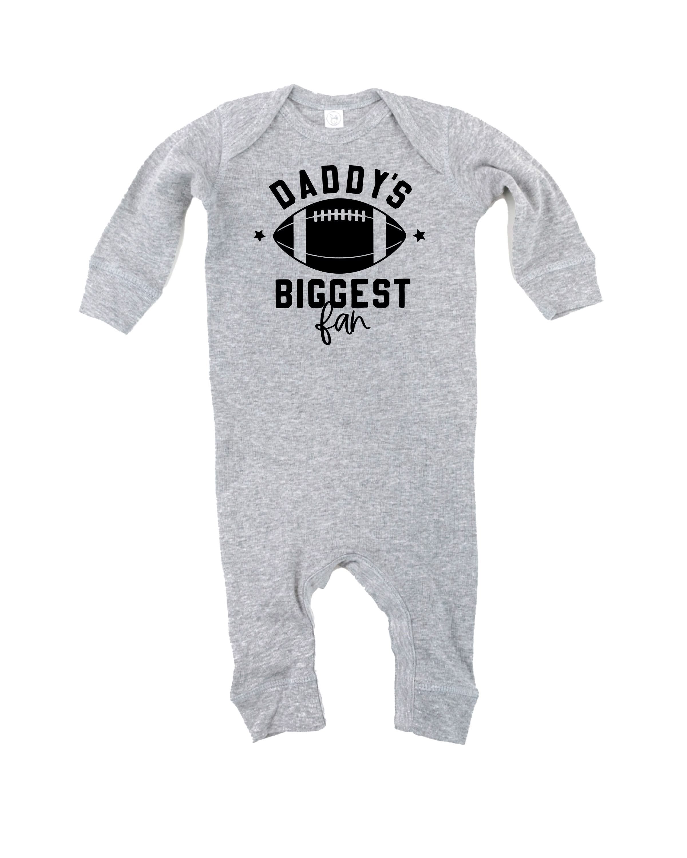 Daddy's Biggest Fan - (Choose your Sport) - Infant Sleeper Little Mama Shirt Shop
