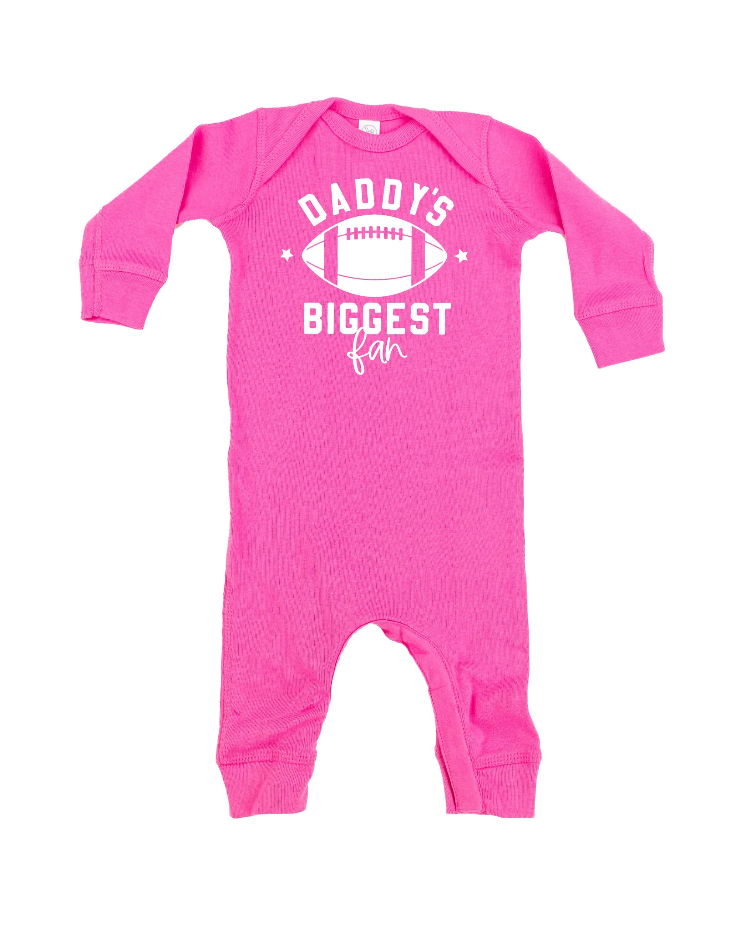 Daddy's Biggest Fan - (Choose your Sport) - Infant Sleeper Little Mama Shirt Shop