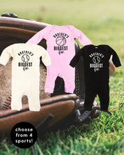 Brother's Biggest Fan - (Choose your Sport) - Baby Sleeper Little Mama Shirt Shop