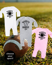Daddy's Biggest Fan - (Choose your Sport) - Baby Sleeper Little Mama Shirt Shop