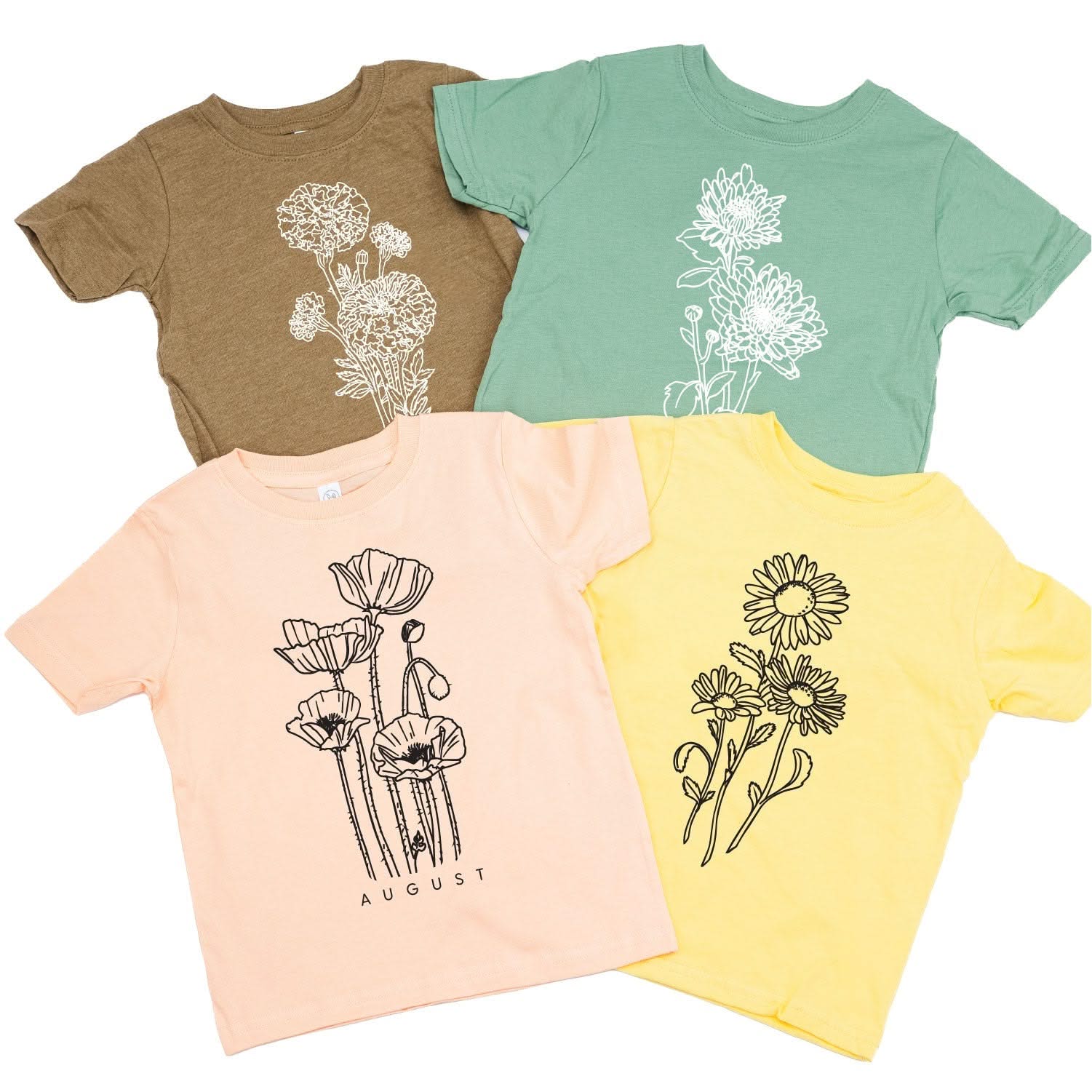 Birth Flowers (Choose Your Month/Flower) - Child Tee Little Mama Shirt Shop