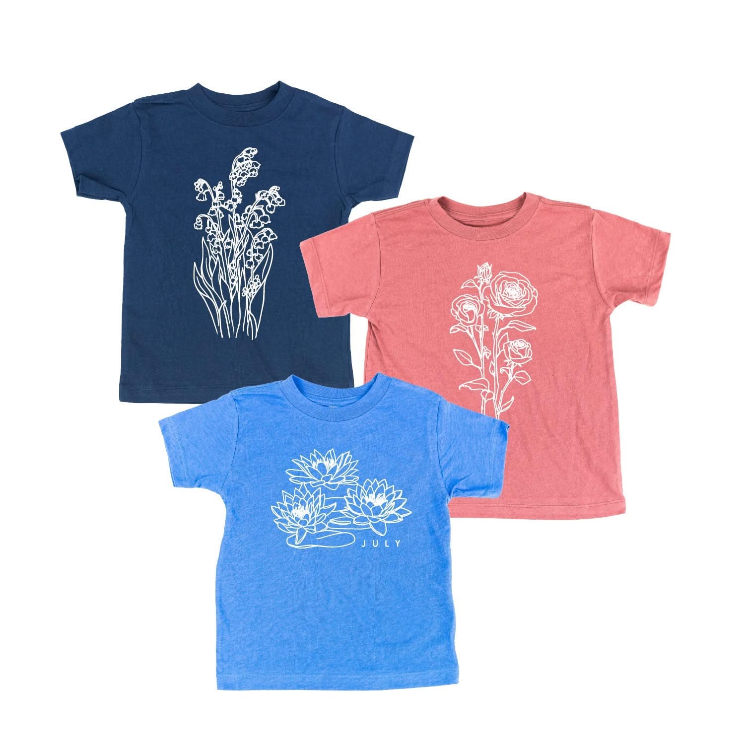 Birth Flowers (Choose Your Month/Flower) - Child Tee Little Mama Shirt Shop