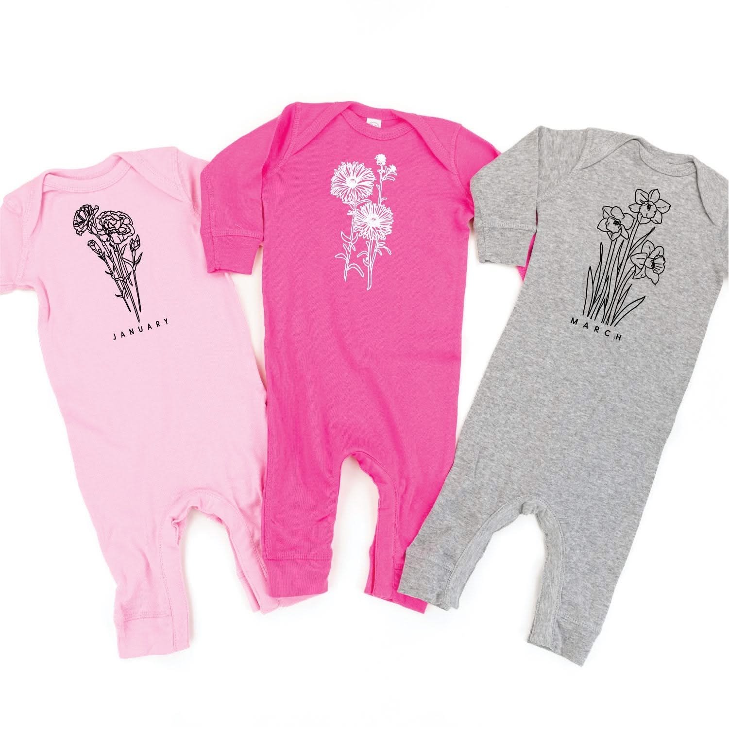 Birth Flowers (Choose Your Month/Flower) - Baby Sleeper Little Mama Shirt Shop