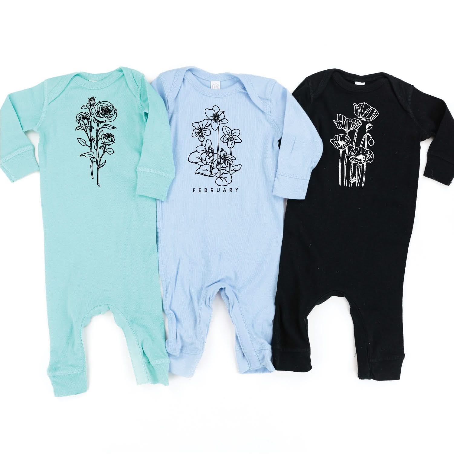 Birth Flowers (Choose Your Month/Flower) - Baby Sleeper Little Mama Shirt Shop