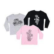 Birth Flowers (Choose Your Month/Flower) - Child LONG SLEEVE Tee Little Mama Shirt Shop