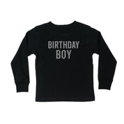 BIRTHDAY BOY - BLOCK FONT CHECKERS - Long Sleeve Child Shirt Little Mama Shirt Shop