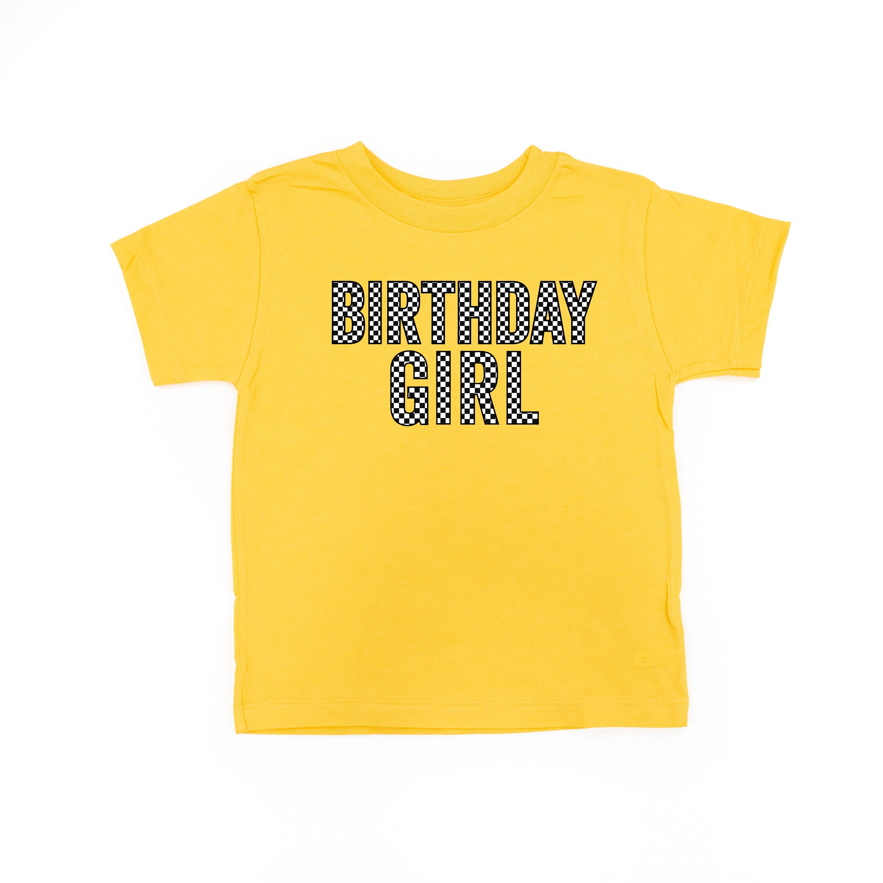 Birthday Girl - Block Font Checkers - Child Tee Little Mama Shirt Shop
