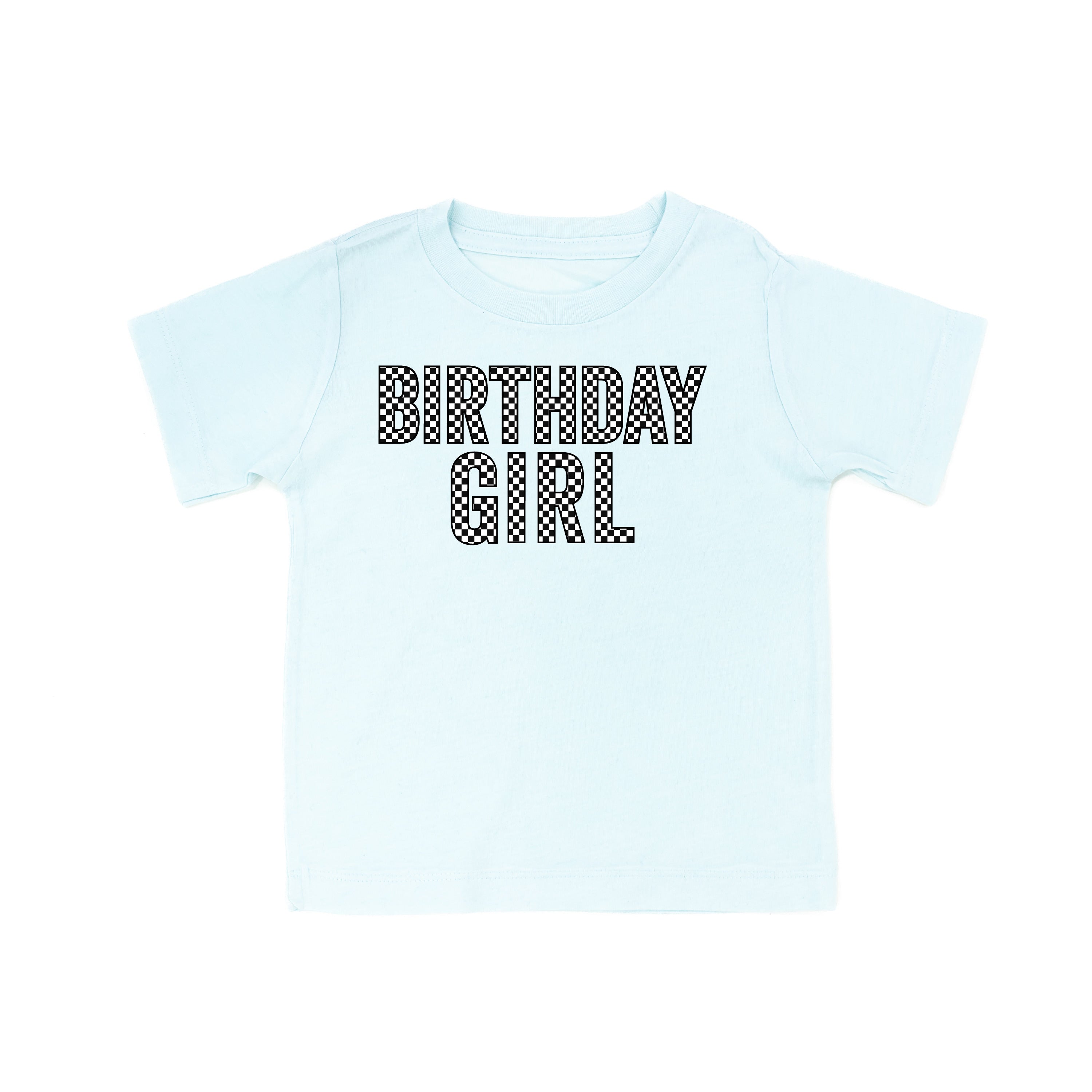 Birthday Girl - Block Font Checkers - Child Tee Little Mama Shirt Shop
