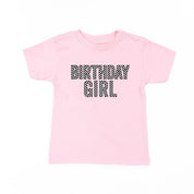Birthday Girl - Block Font Checkers - Child Tee Little Mama Shirt Shop