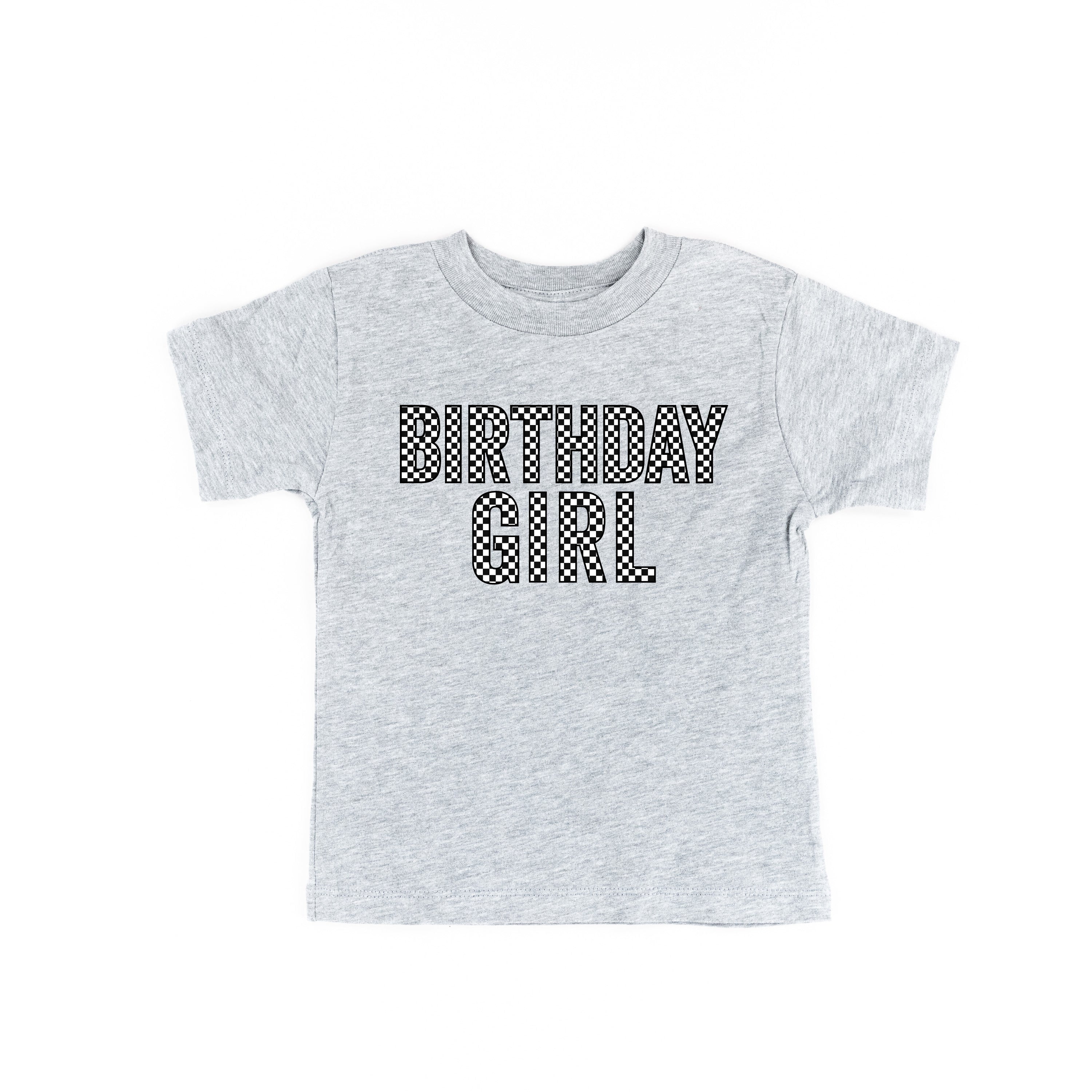 Birthday Girl - Block Font Checkers - Child Tee Little Mama Shirt Shop