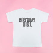 Birthday Girl - Block Font Checkers - Child Tee Little Mama Shirt Shop