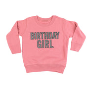 BIRTHDAY GIRL - BLOCK FONT CHECKERS - Child Sweater